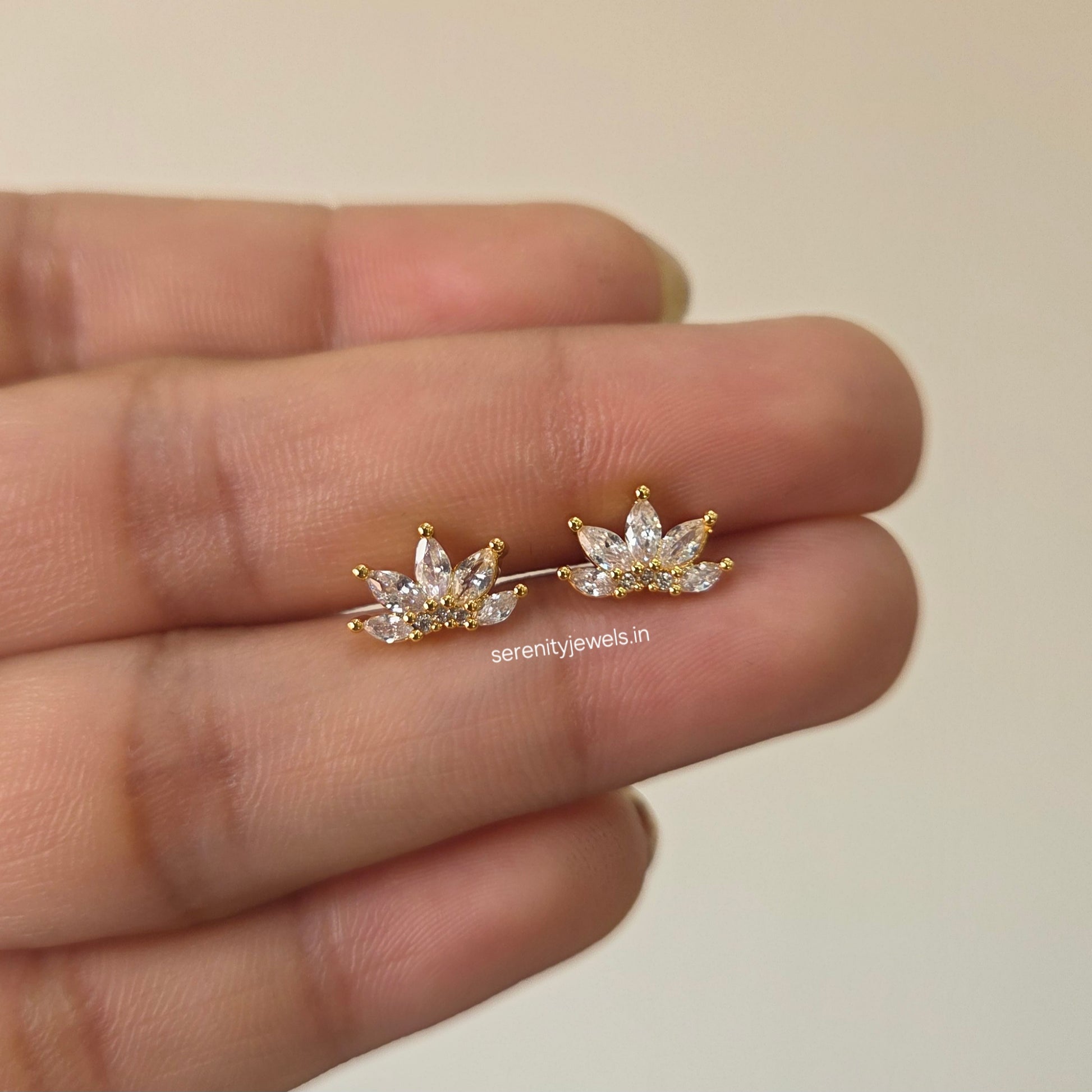 Azalea Flat Studs - Pair