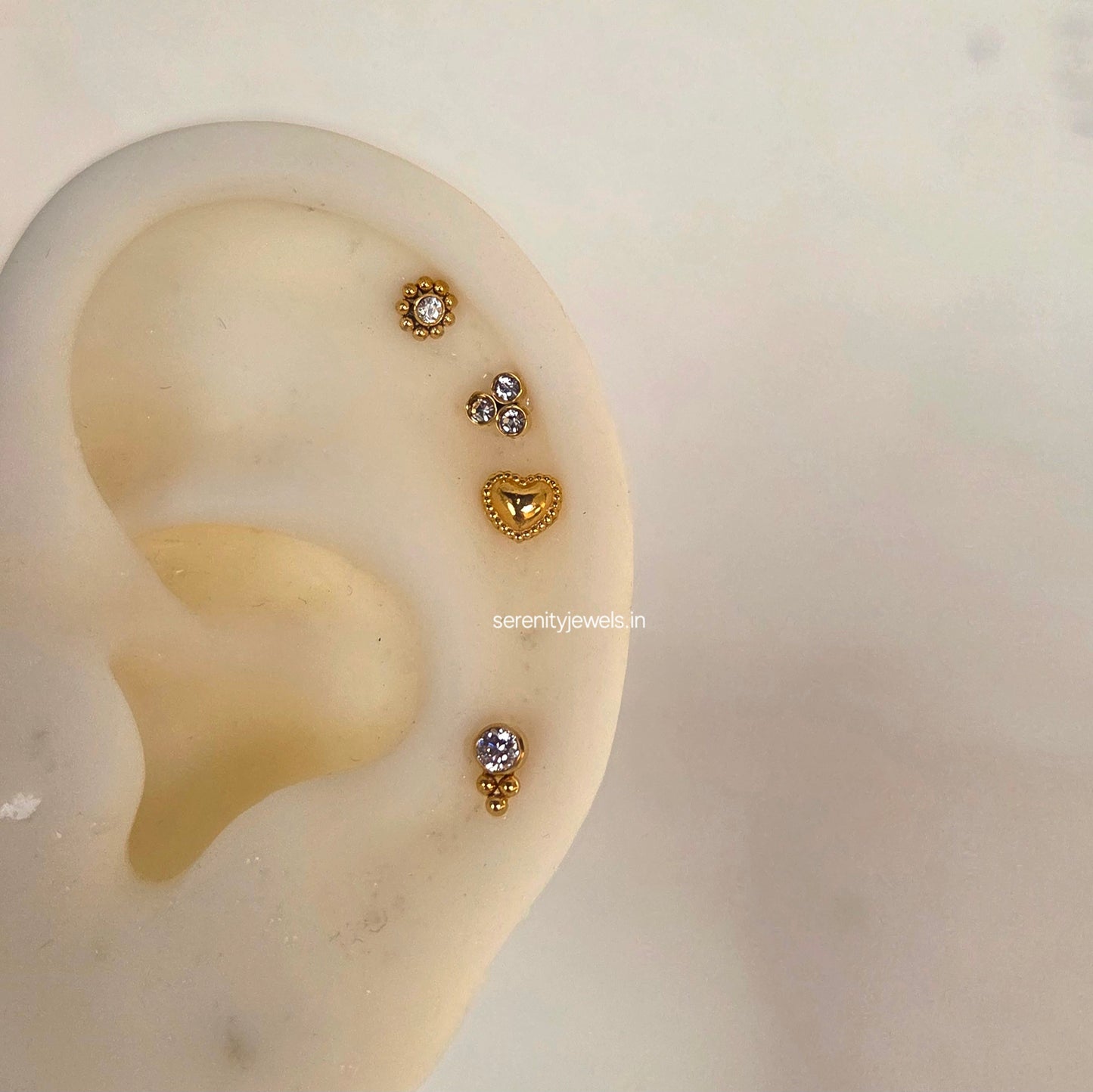 Lush Love Flat Studs - PAIR