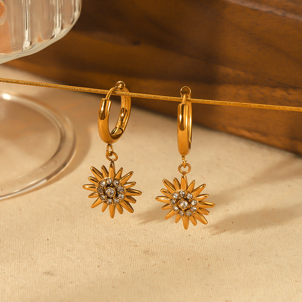 Sunflower Drop Hoops