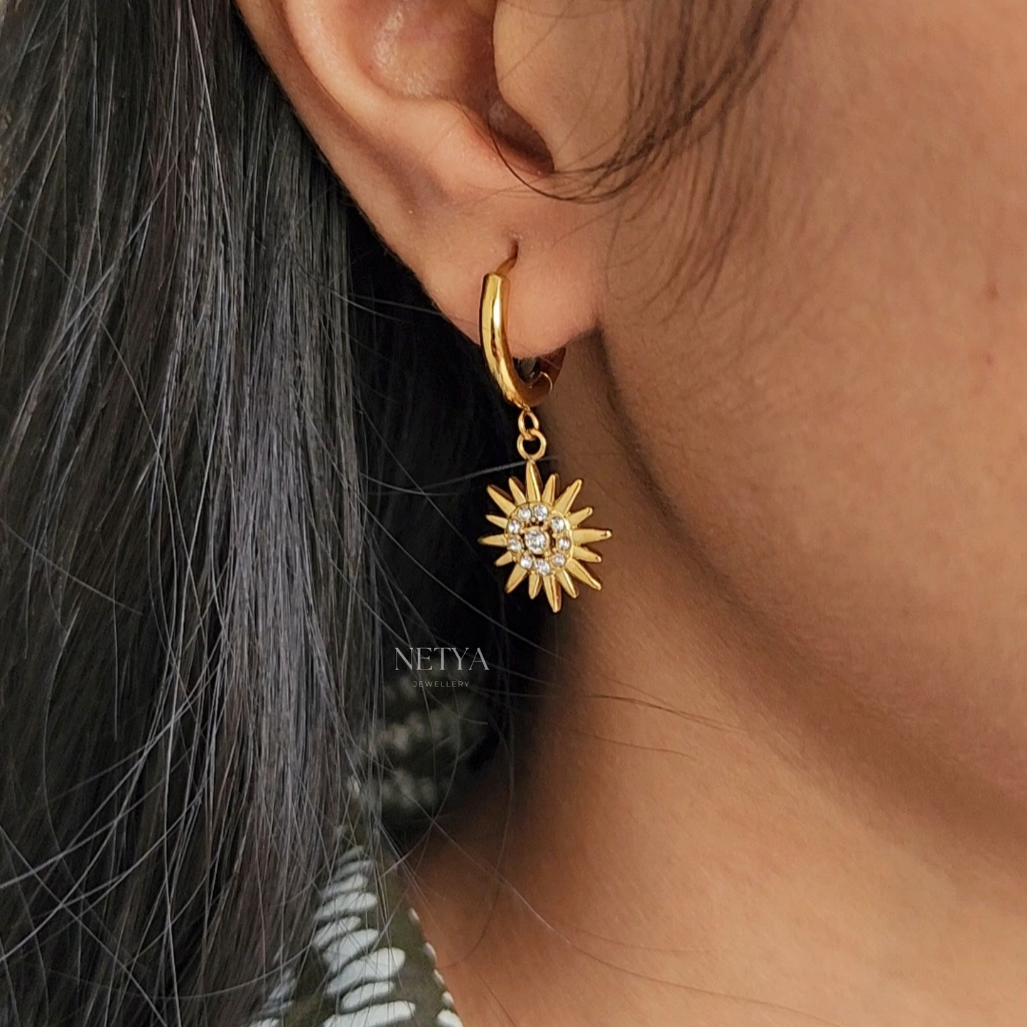Sunflower Drop Hoops