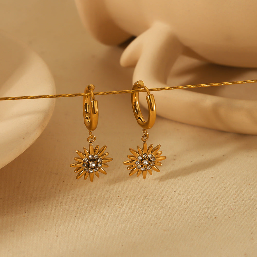 Sunflower Drop Hoops