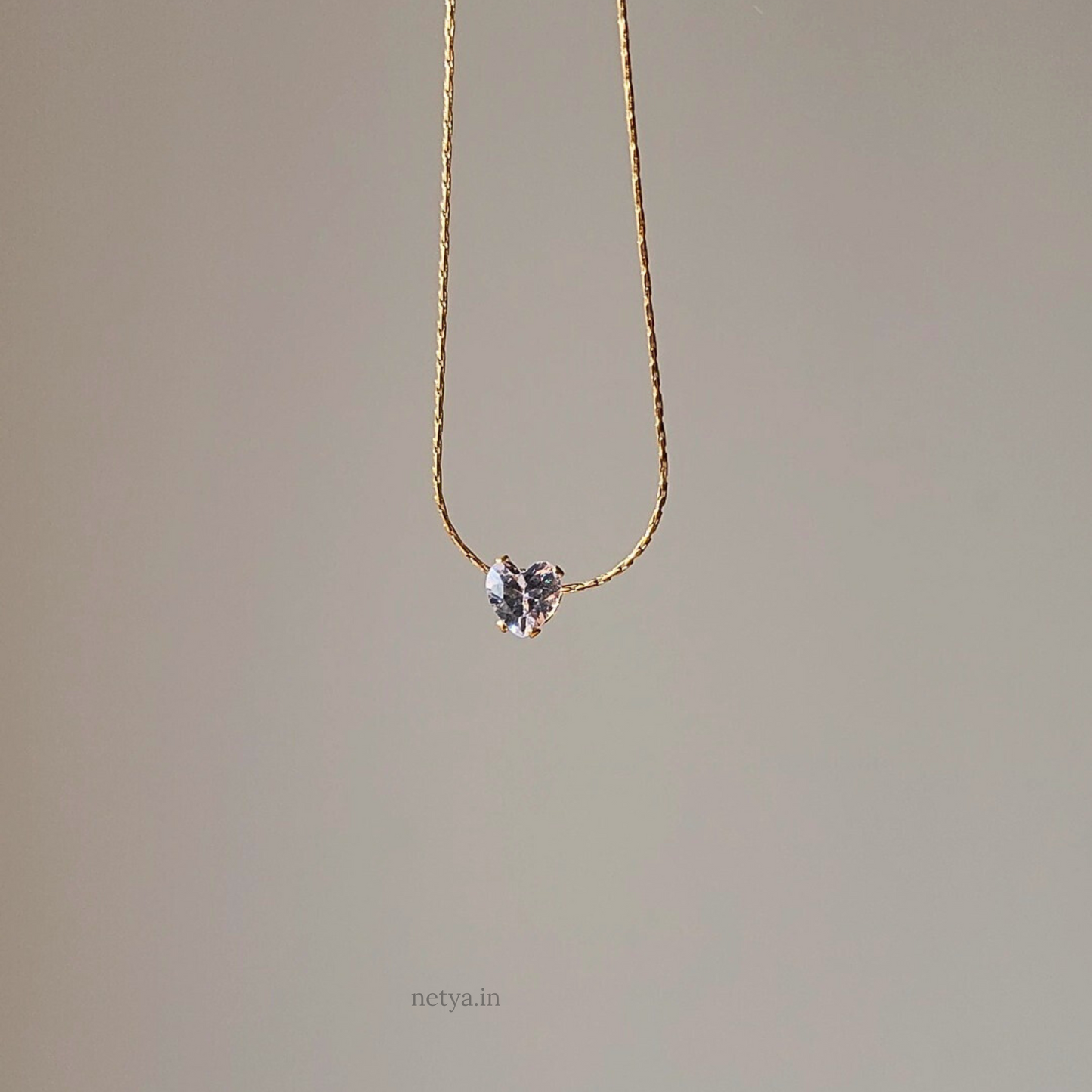Heart Solitaire Necklace