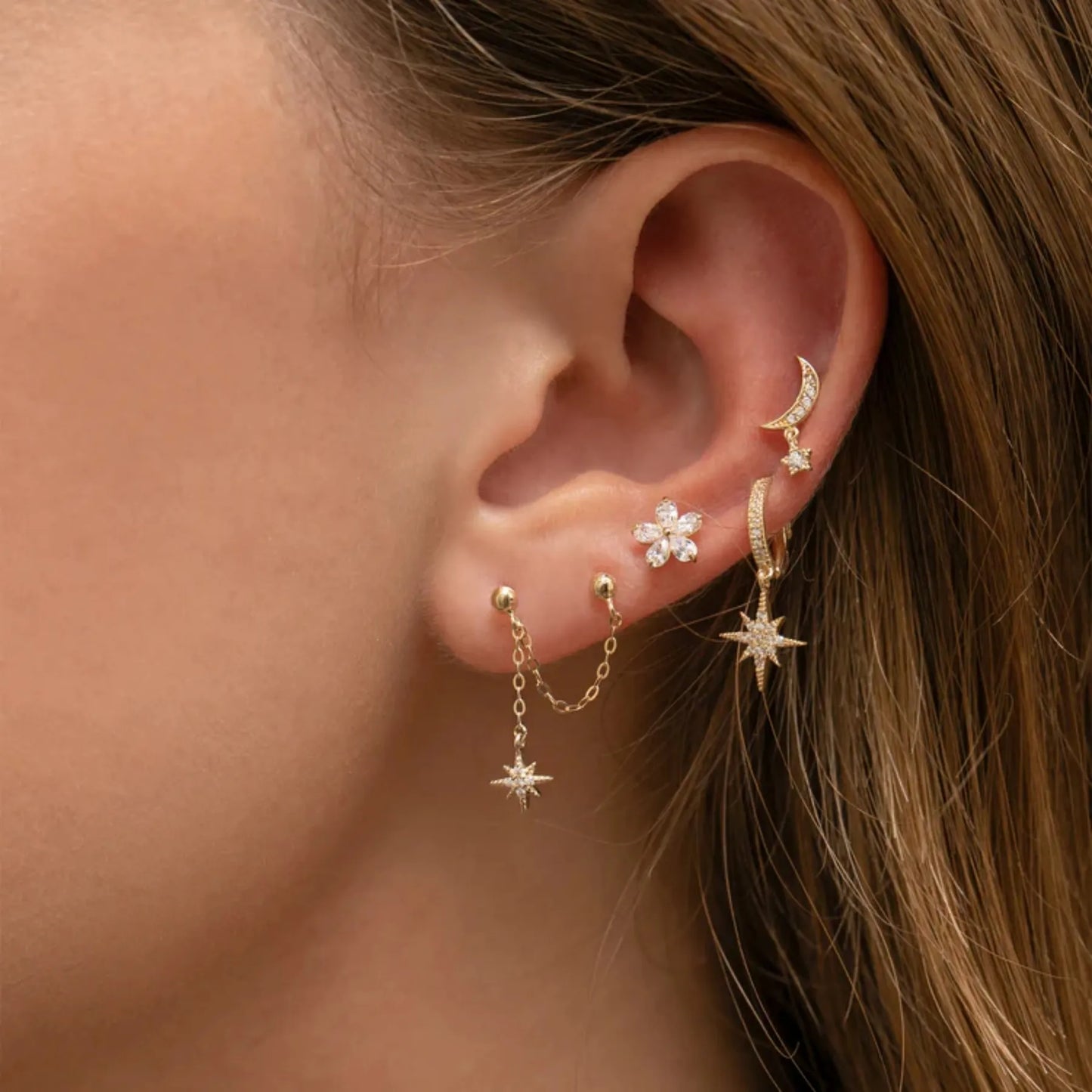 Aster Flower Earrings