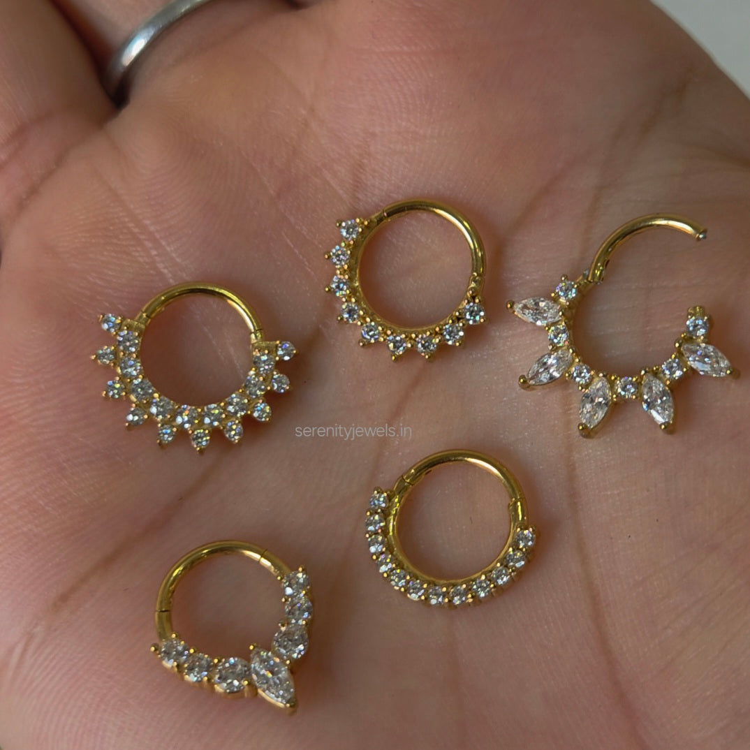 Gilded Daith Hoop Stud - SINGLE