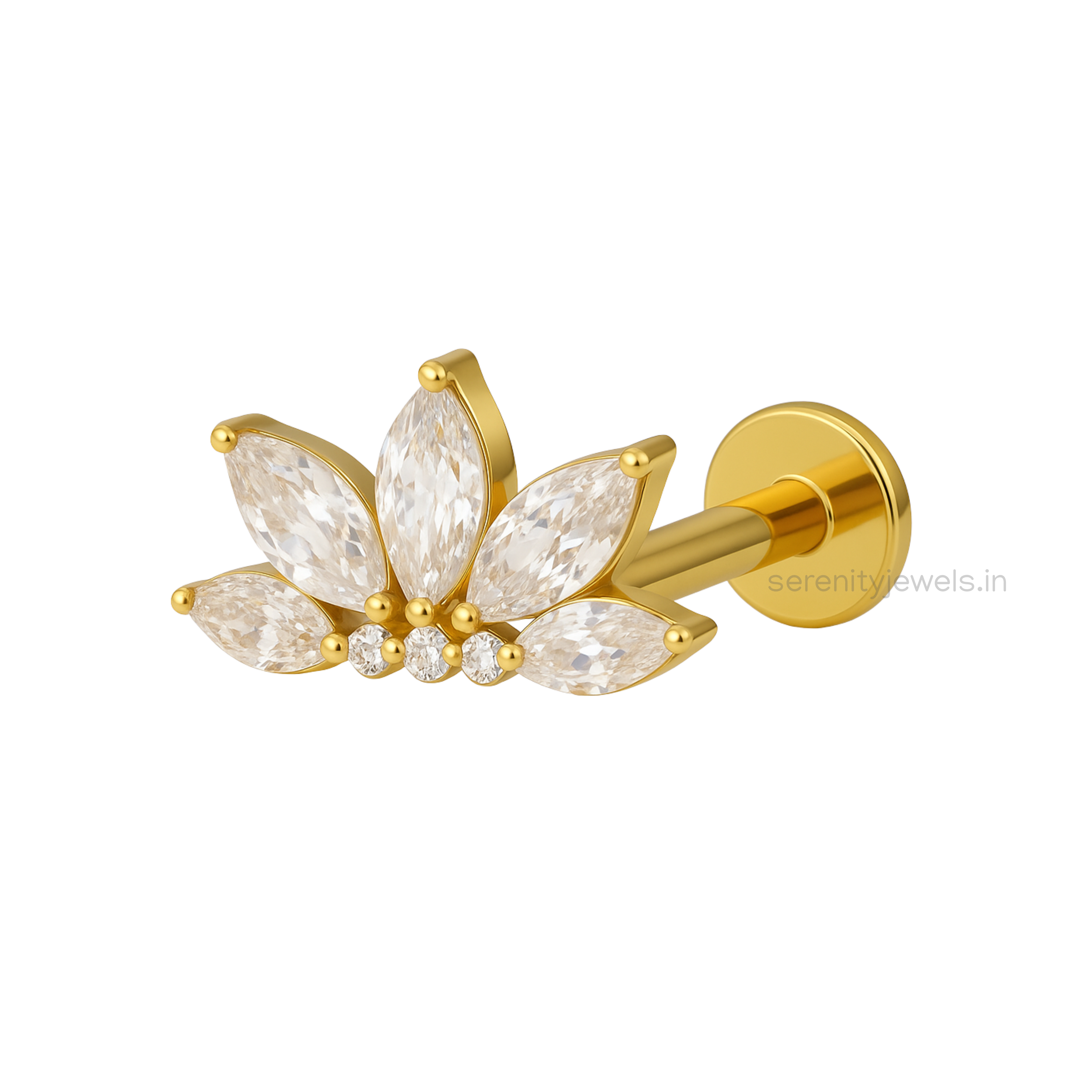Azalea Flat Studs - Pair