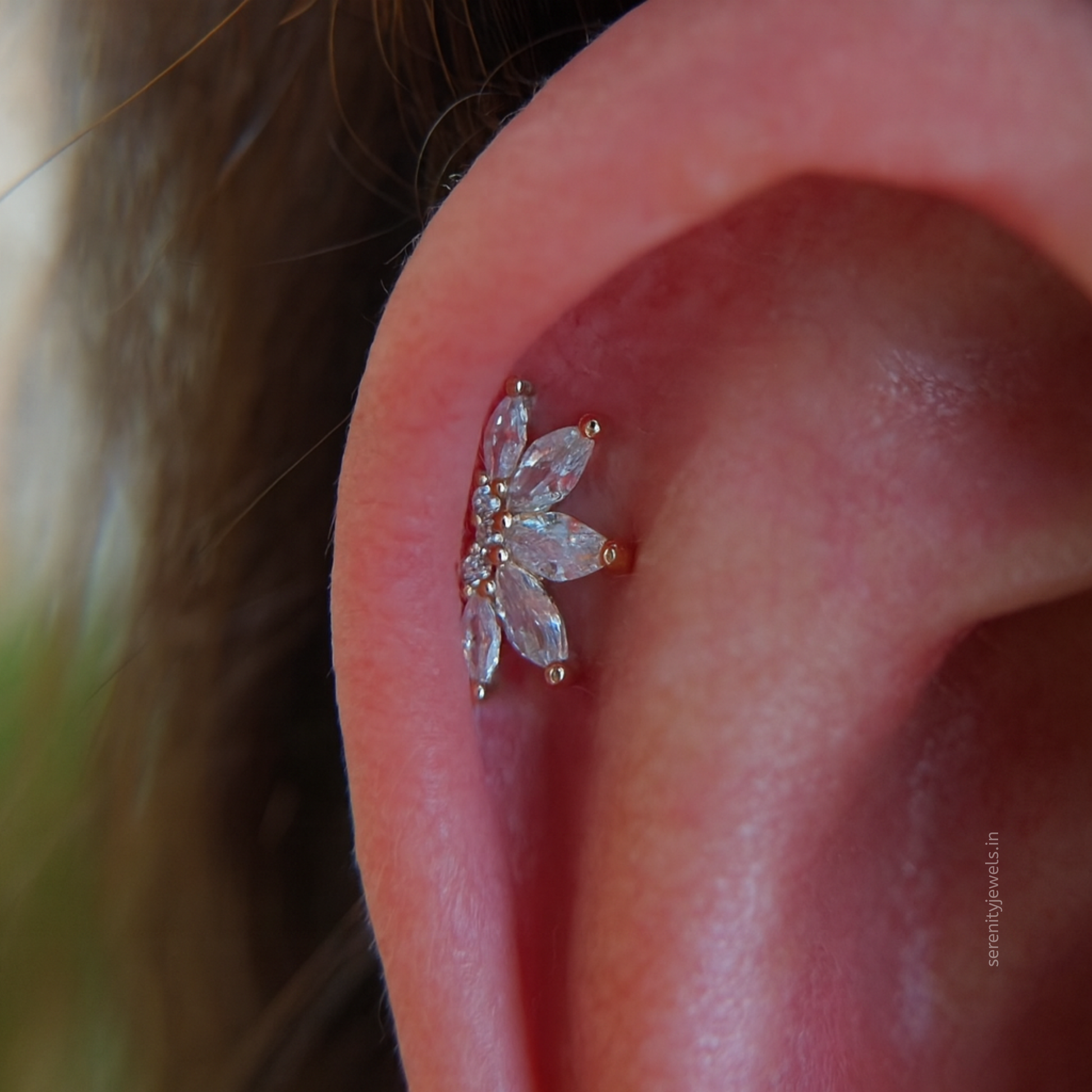 Azalea Flat Studs - Pair