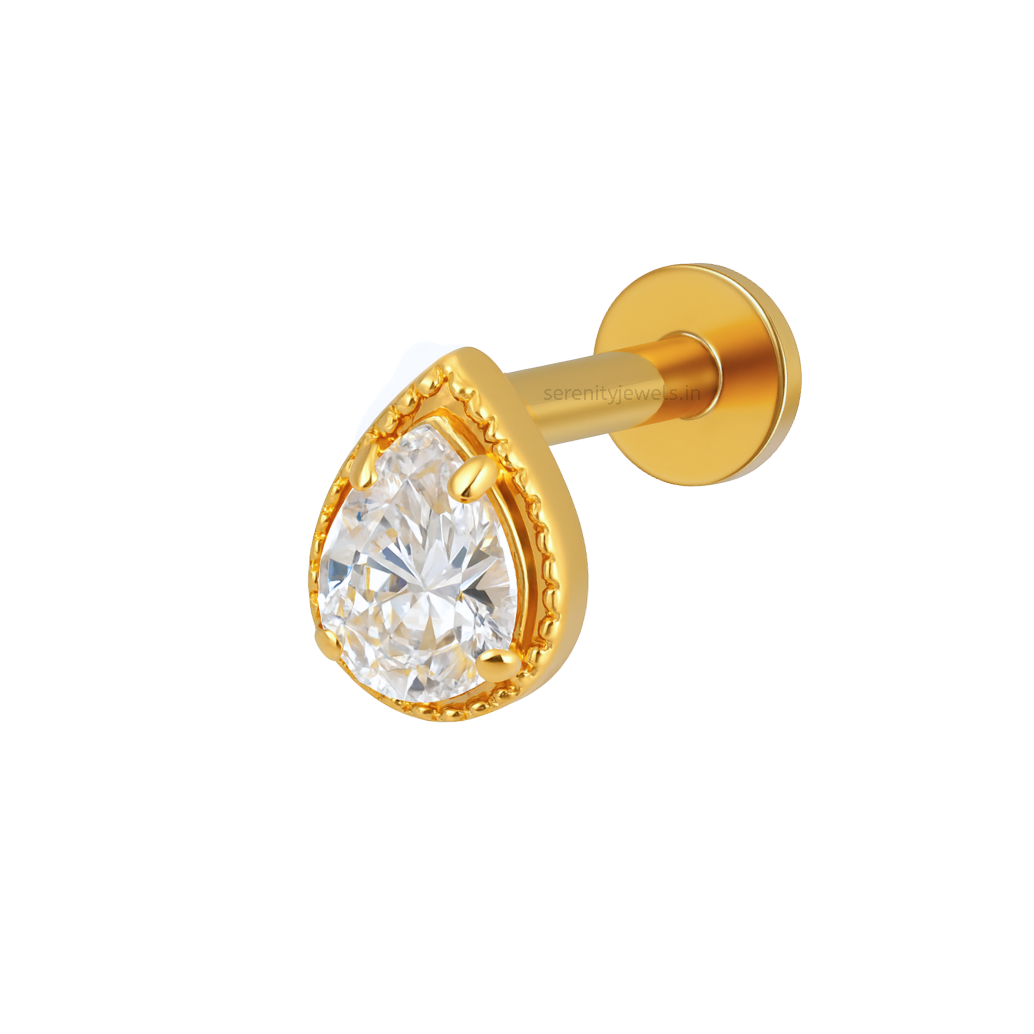 Pearluxe Titanium Flat Studs - PAIR