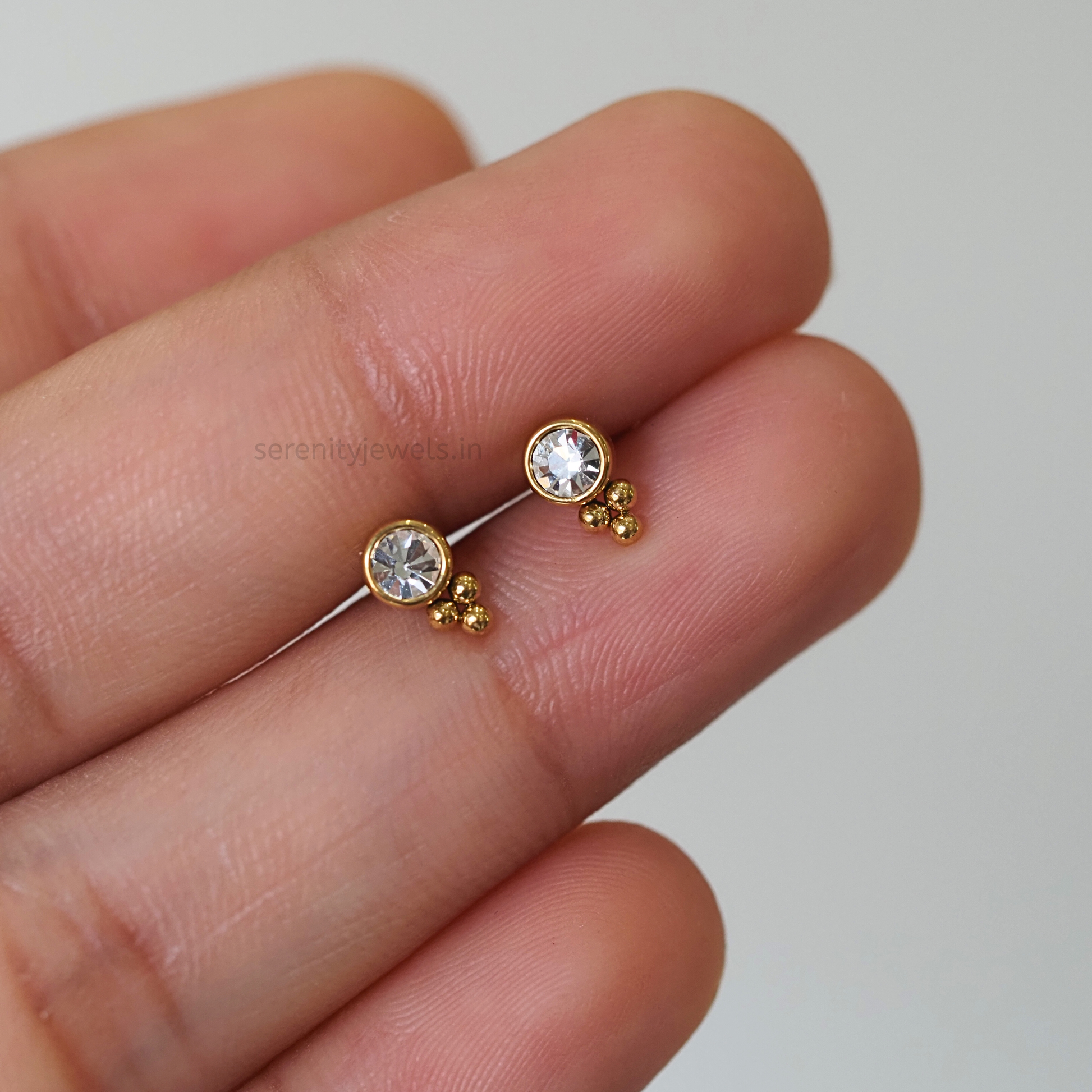 XL Pixie Drop Flat Studs - PAIR