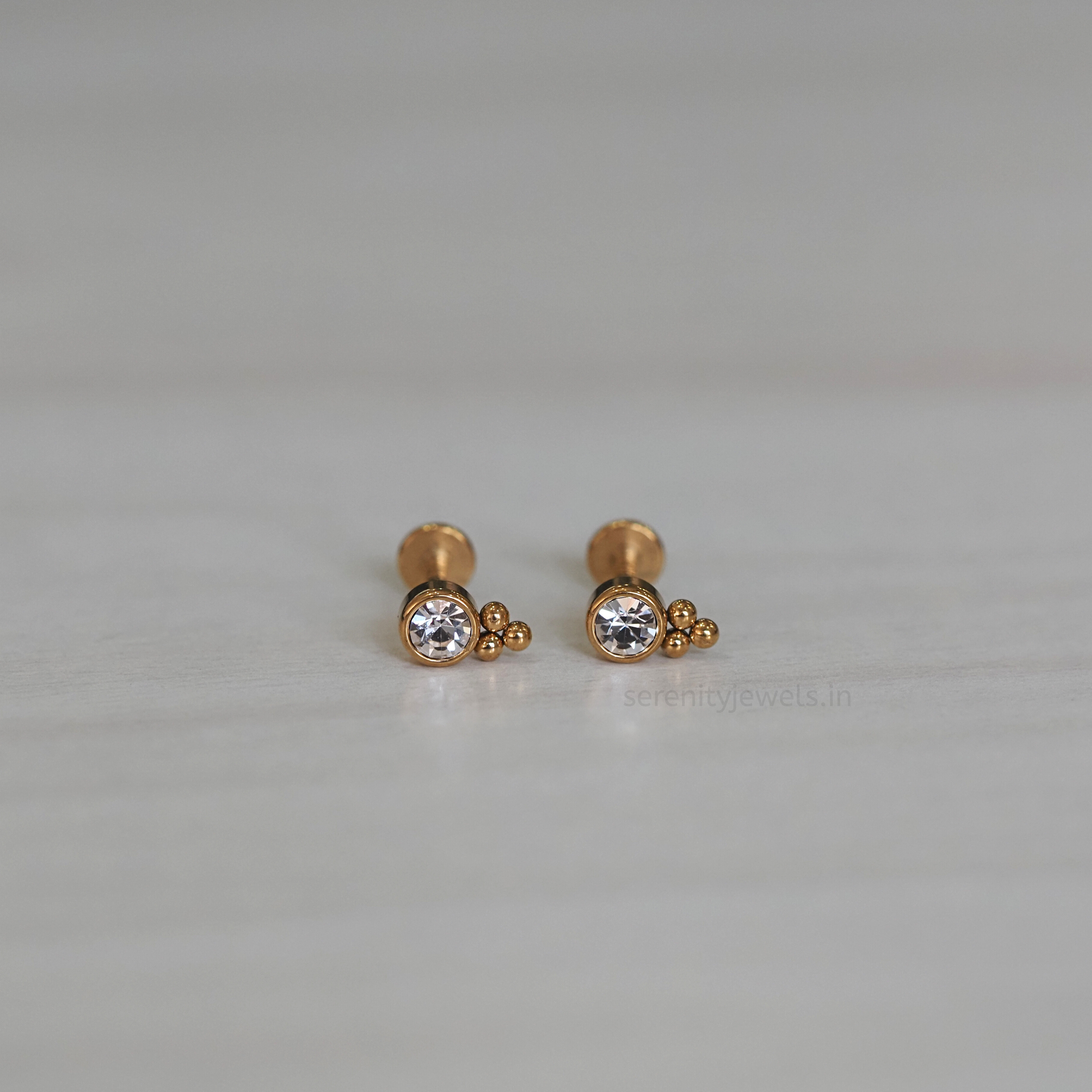 XL Pixie Drop Flat Studs - PAIR