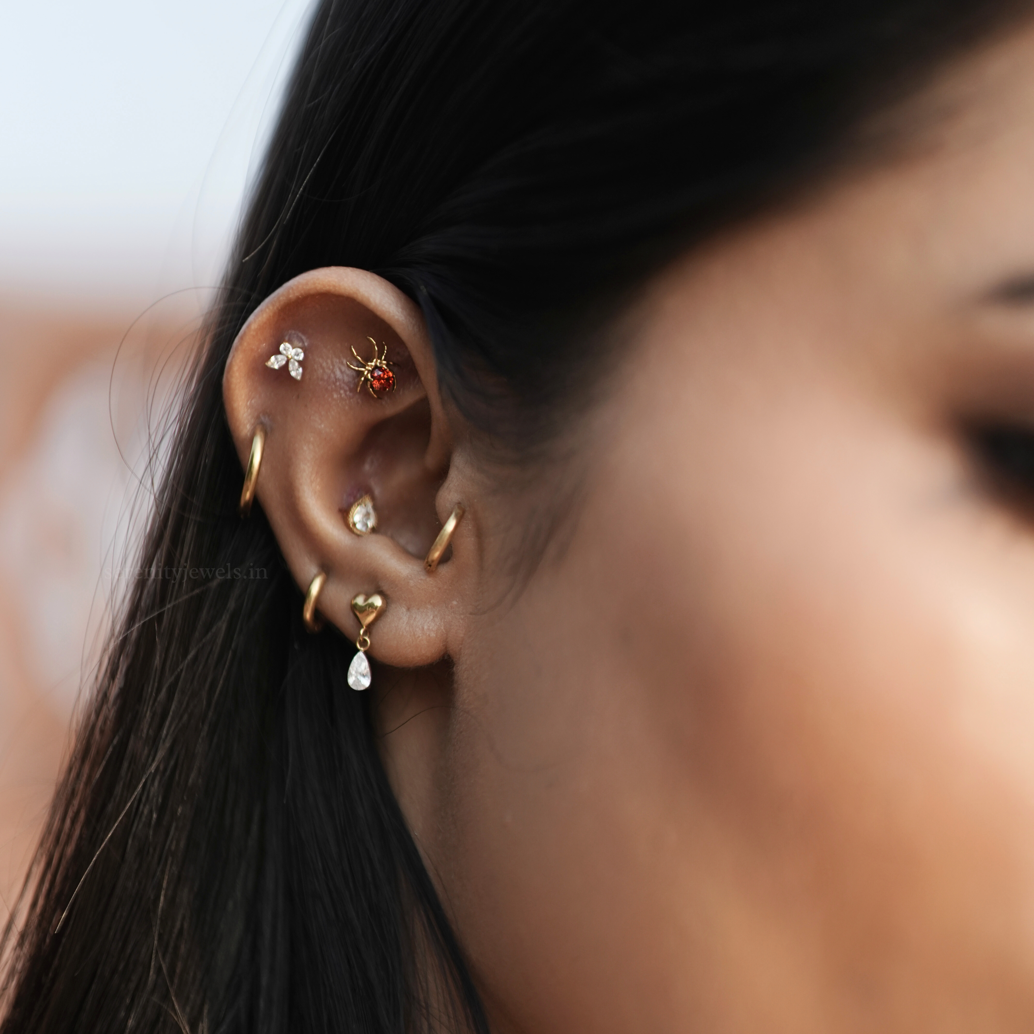 Scarlet Spider Titanium Flat Studs - PAIR