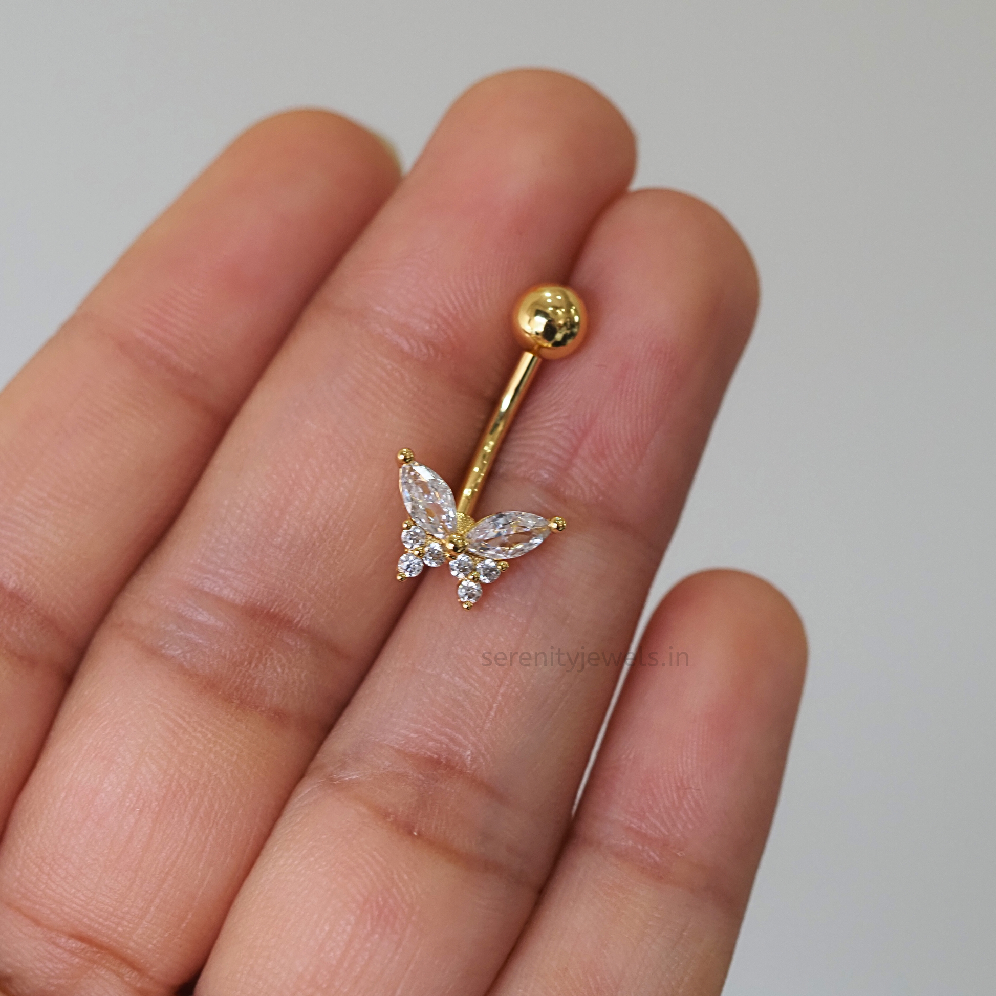 Butterfly Belly Stud  - SINGLE