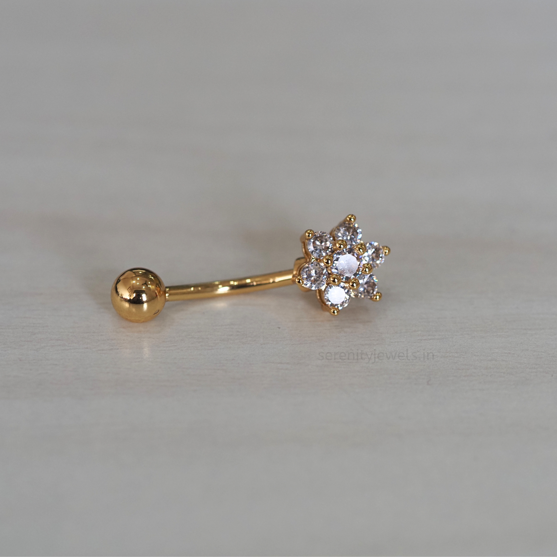 Flower Belly Stud  - SINGLE