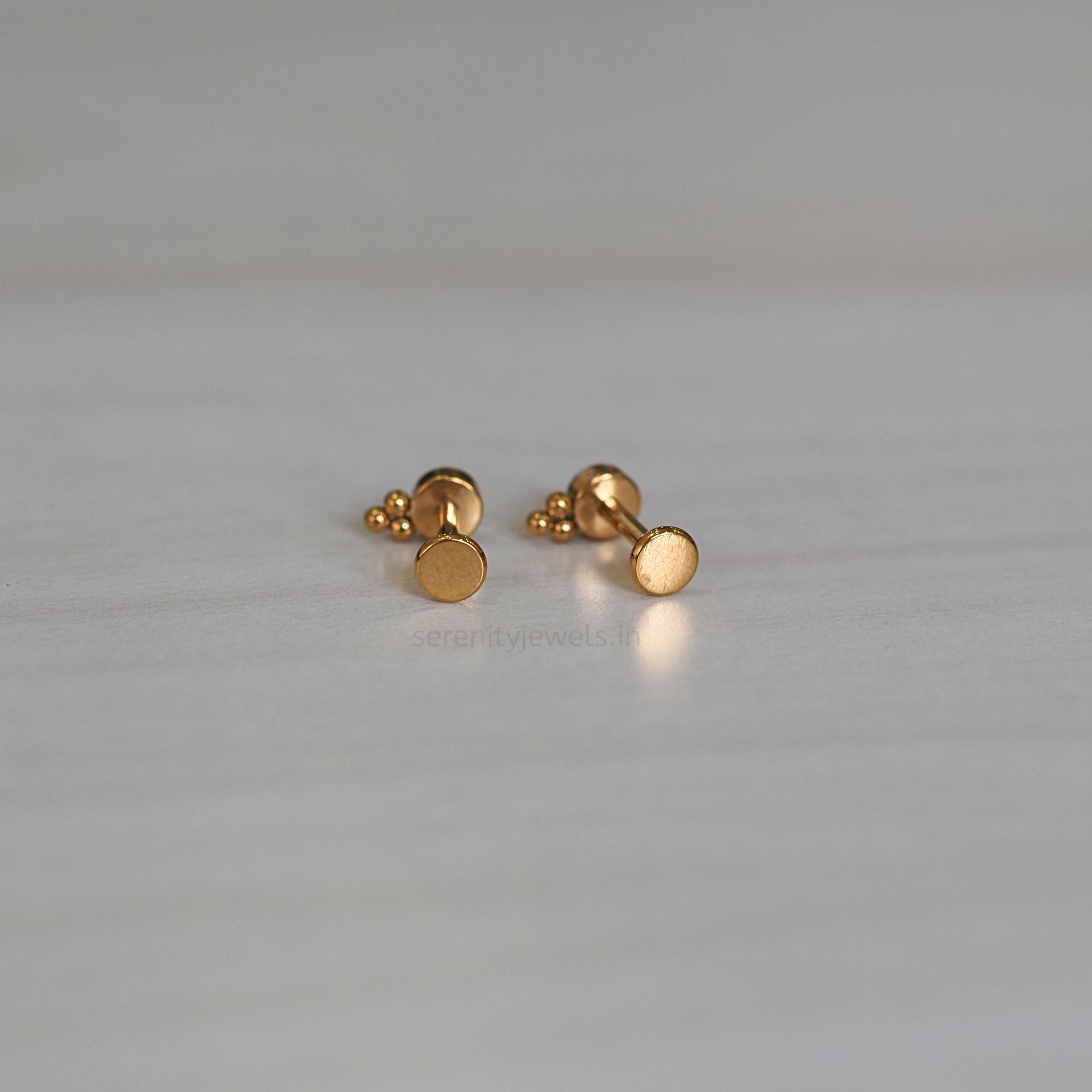 XL Pixie Drop Flat Studs - PAIR