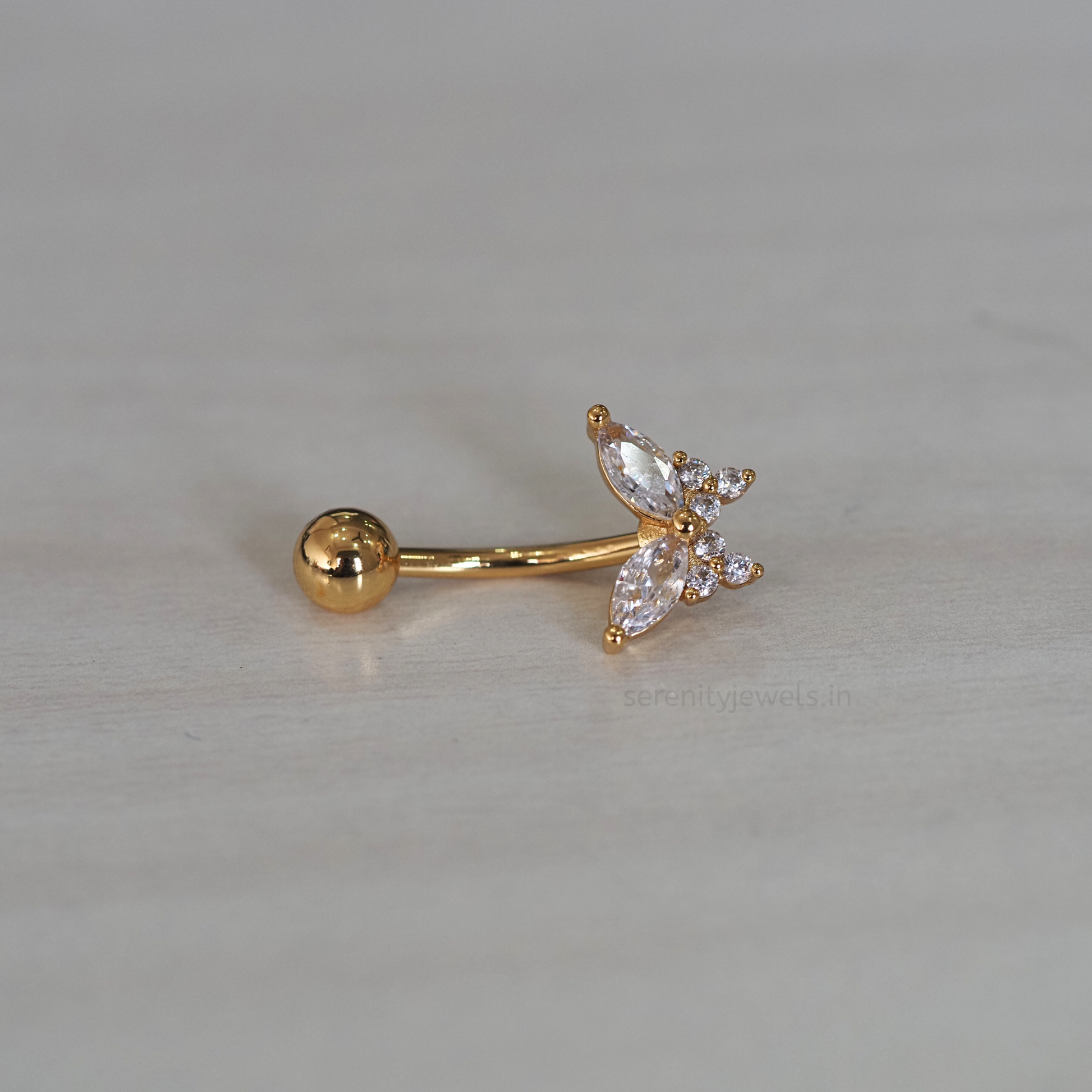 Butterfly Belly Stud  - SINGLE
