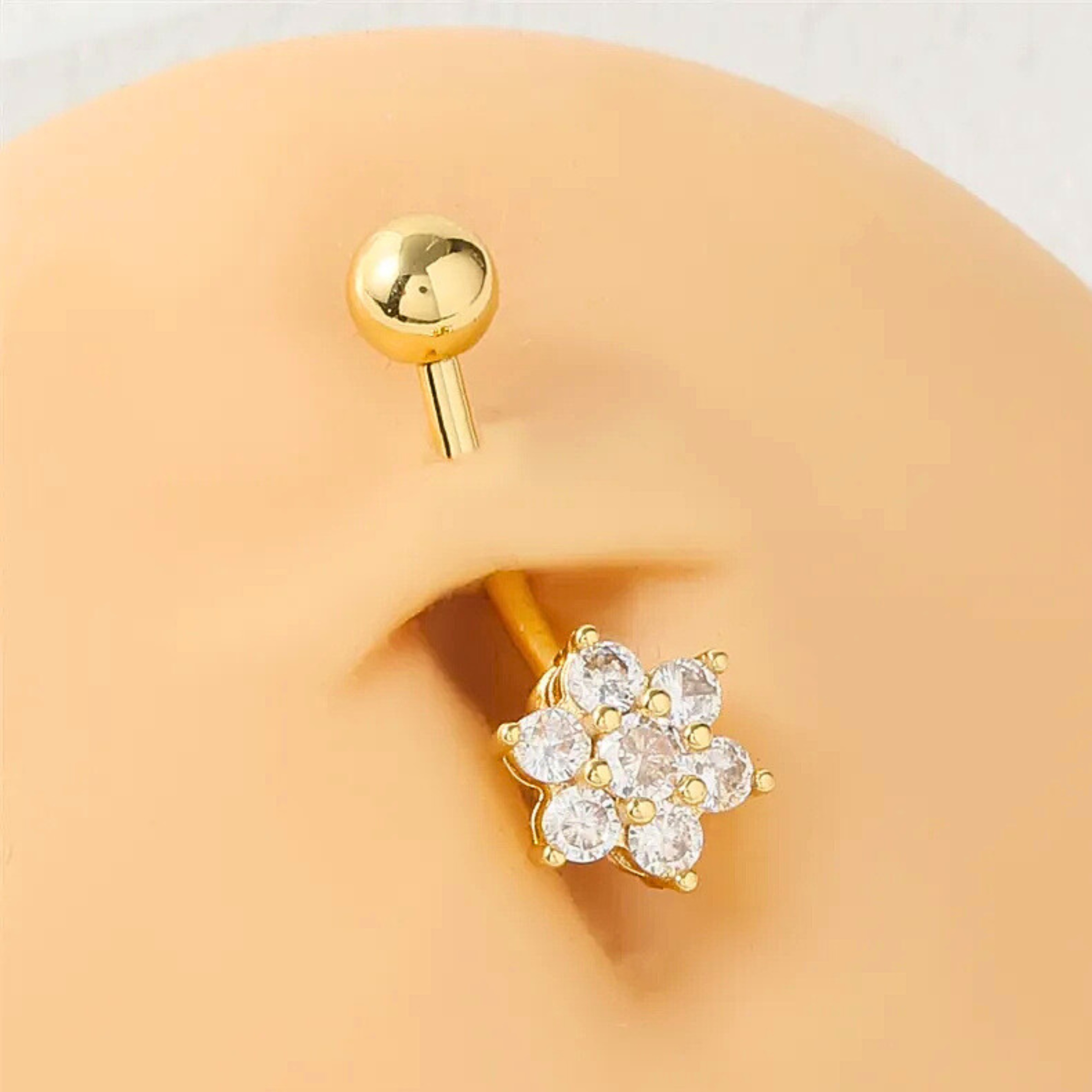Flower Belly Stud  - SINGLE