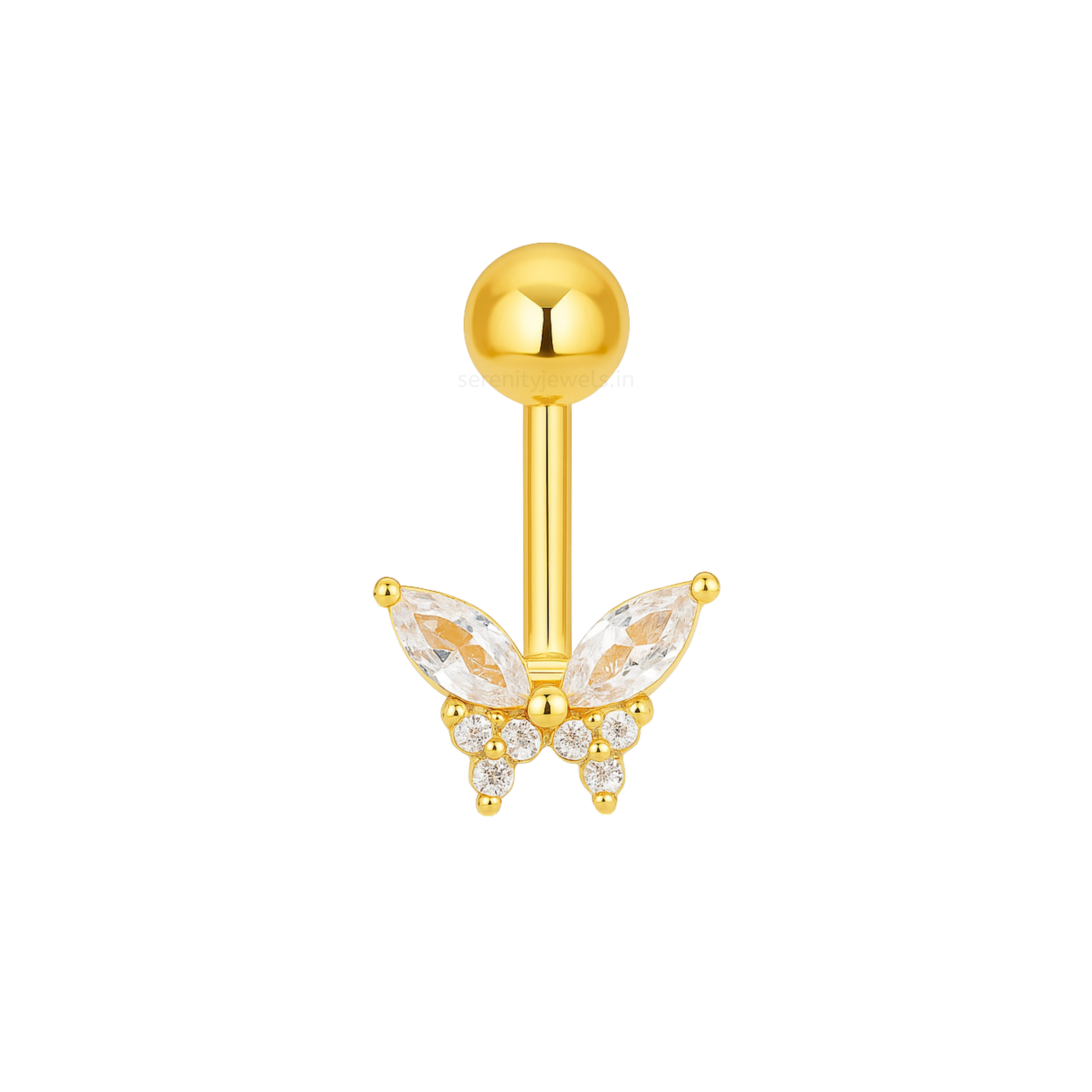 Butterfly Belly Stud  - SINGLE
