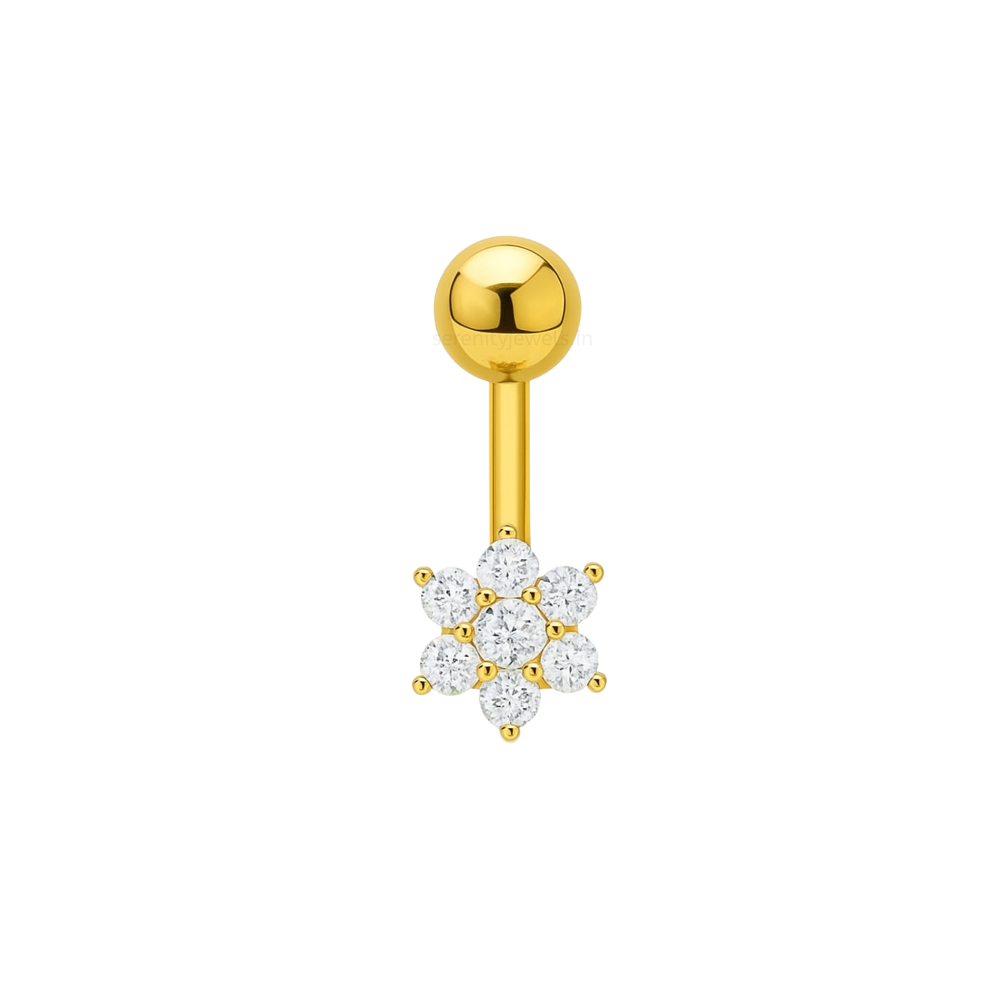 Flower Belly Stud  - SINGLE