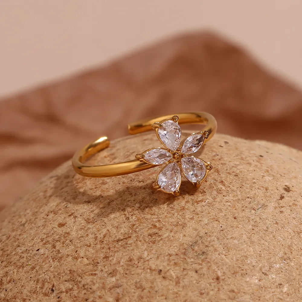 Flower Open Ring