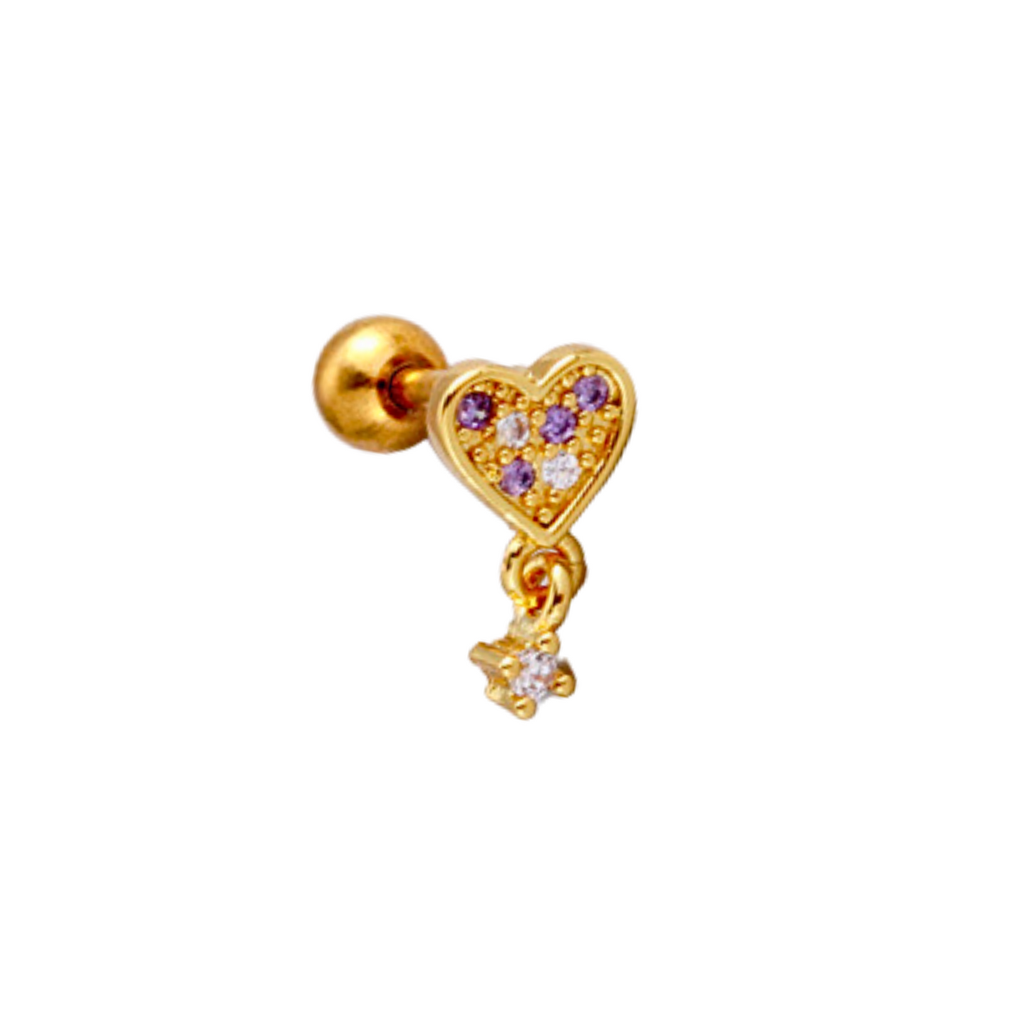 Dainty heart studs - Pair