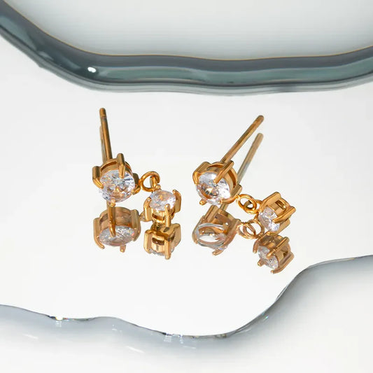 Double Solitaire Drop Studs