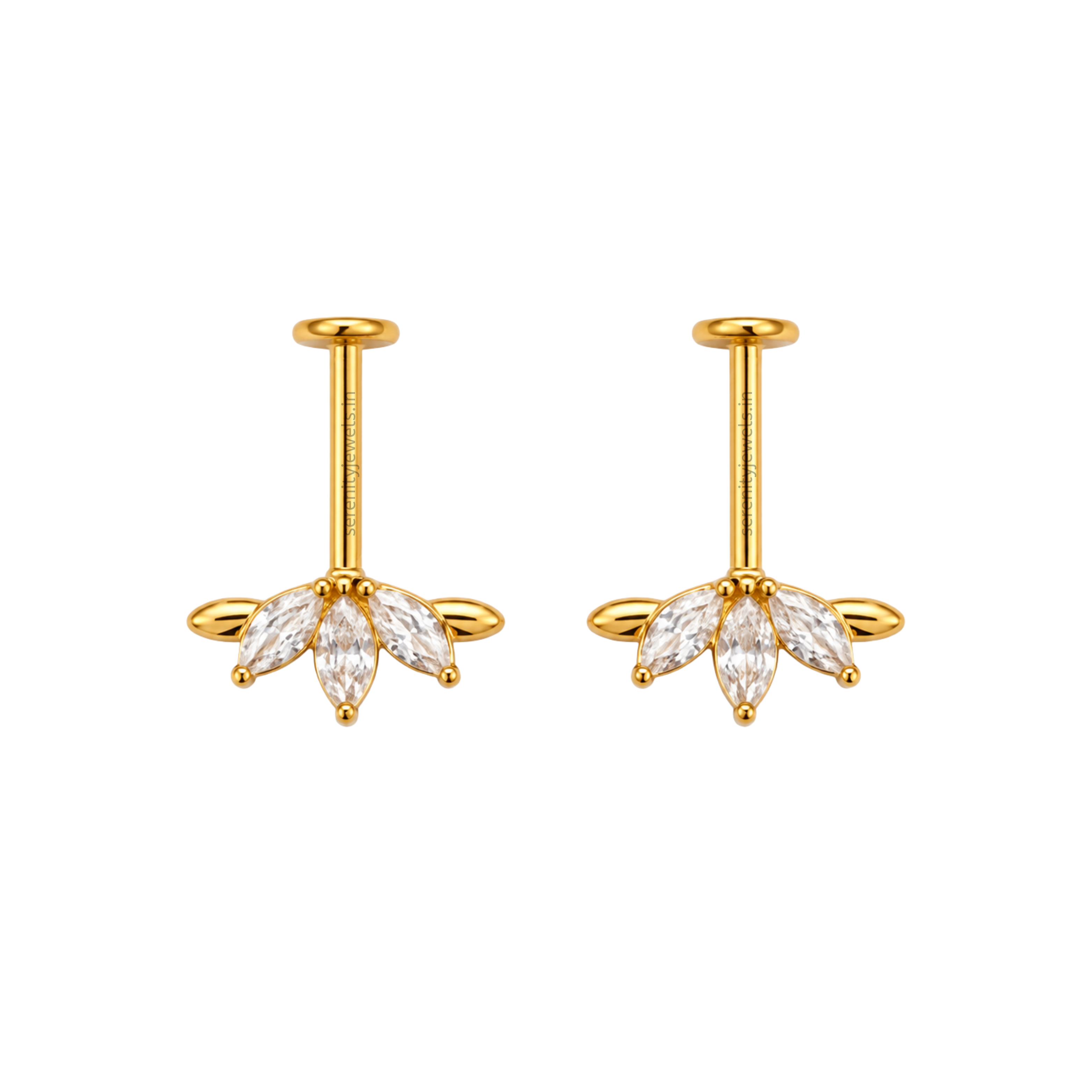 Floret Bugadi Studs - PAIR