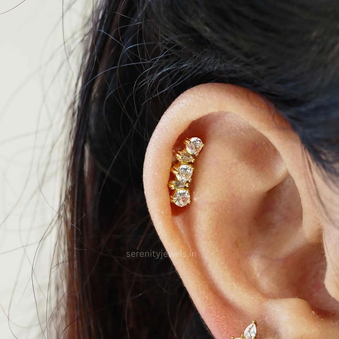 Beatrix Flat Studs - PAIR
