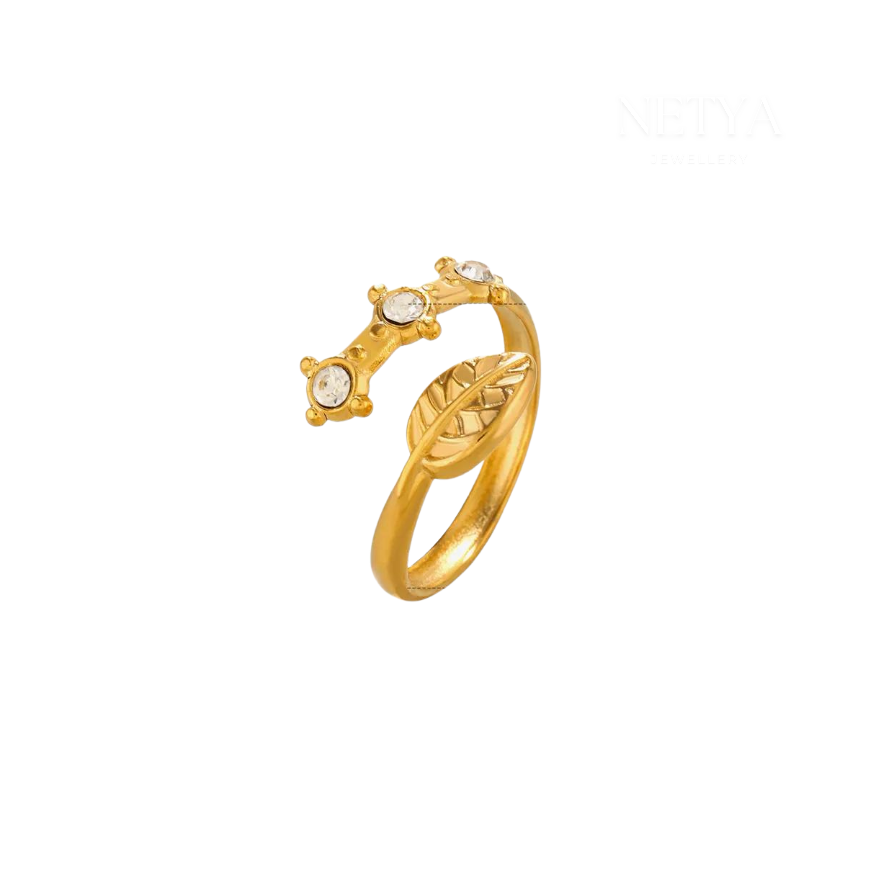 Sia Leaf Open Ring