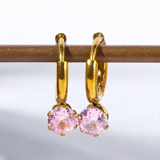 Pink Myra Solitaire Drops