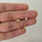 Tiara Twine Double Piercing Stud - SINGLE