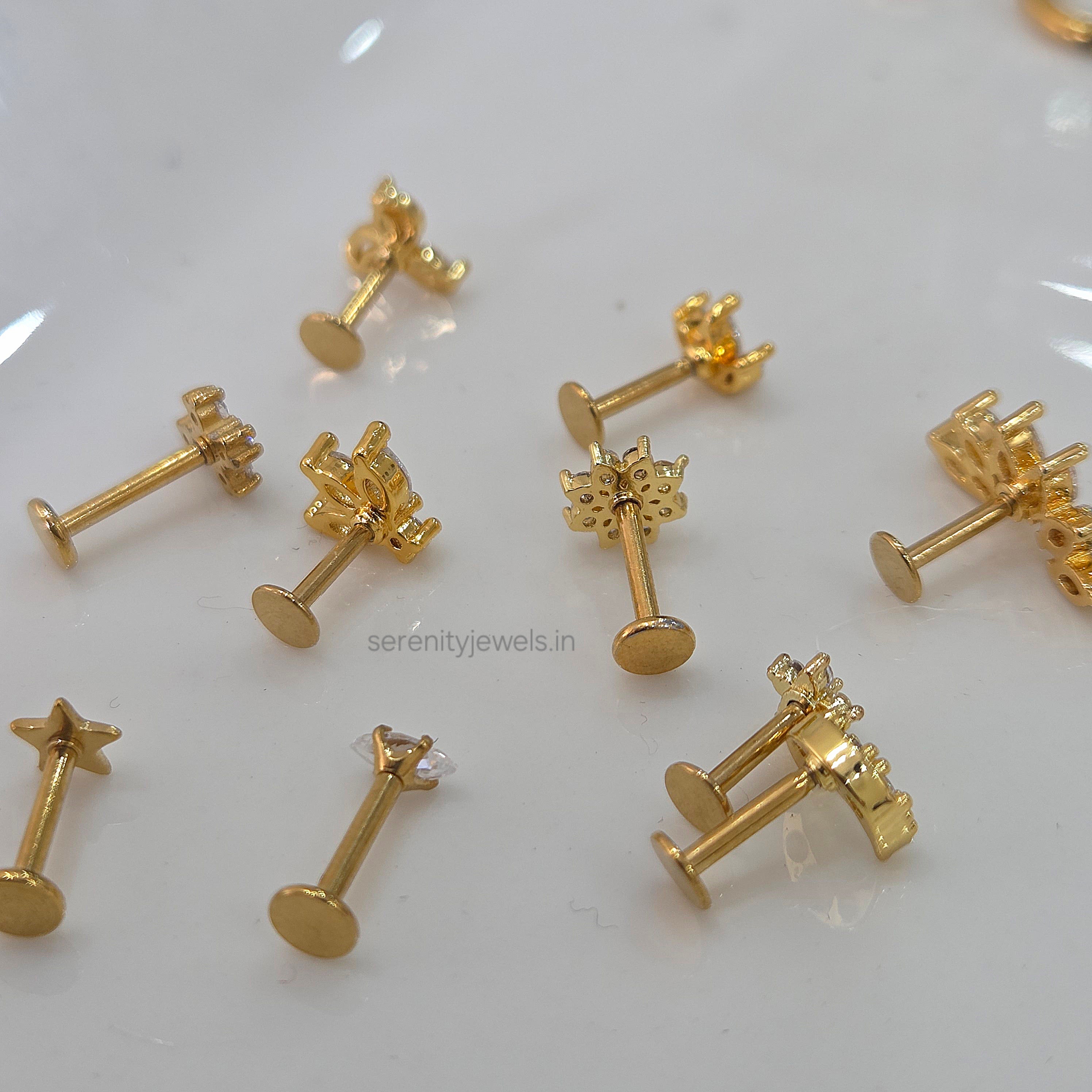 Margery Flat Studs - PAIR