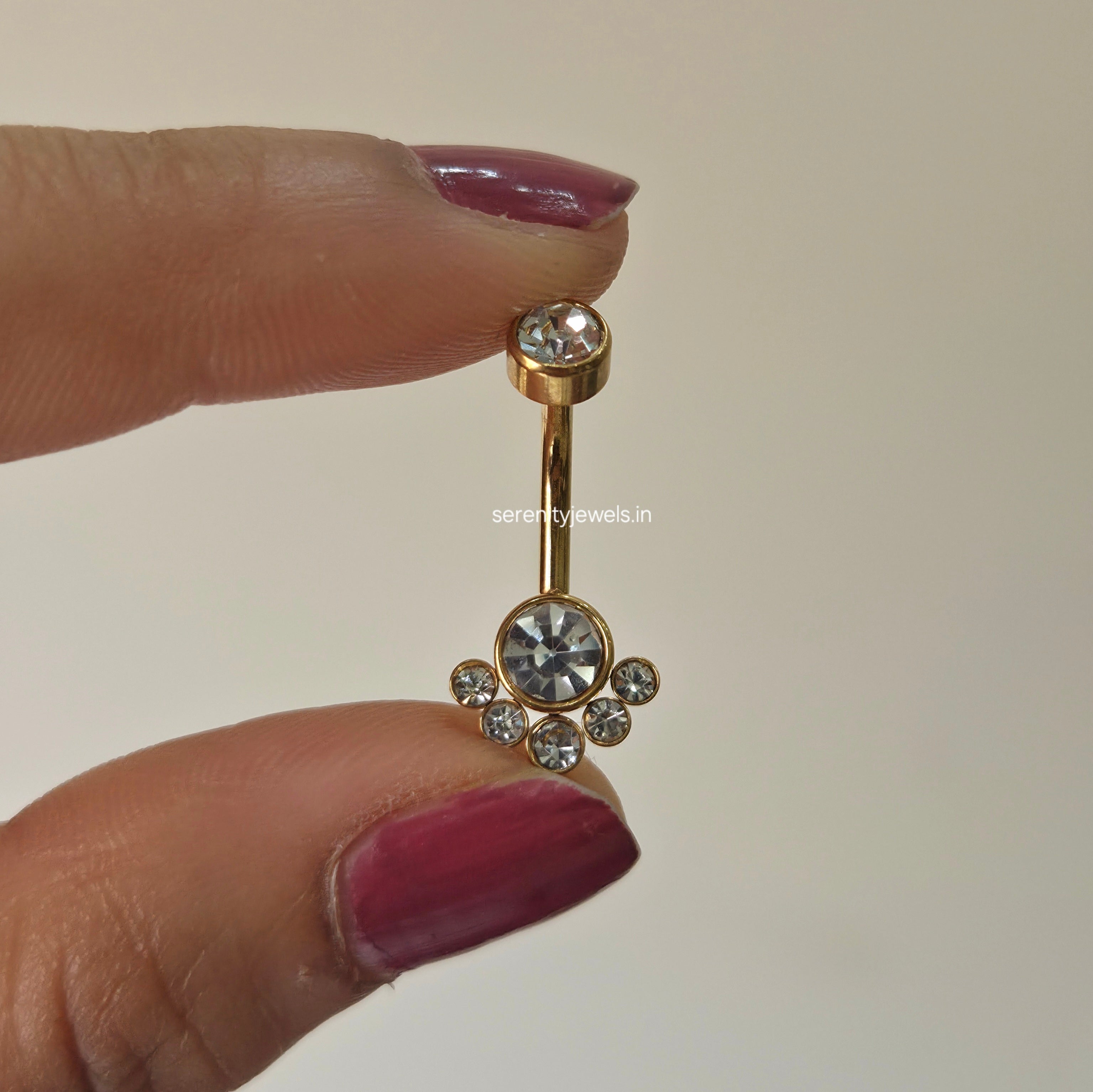 Crystal Cluster Belly Stud - SINGLE