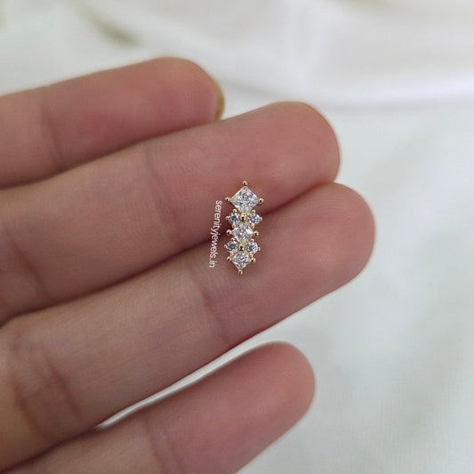 Nyx Flat Studs - PAIR