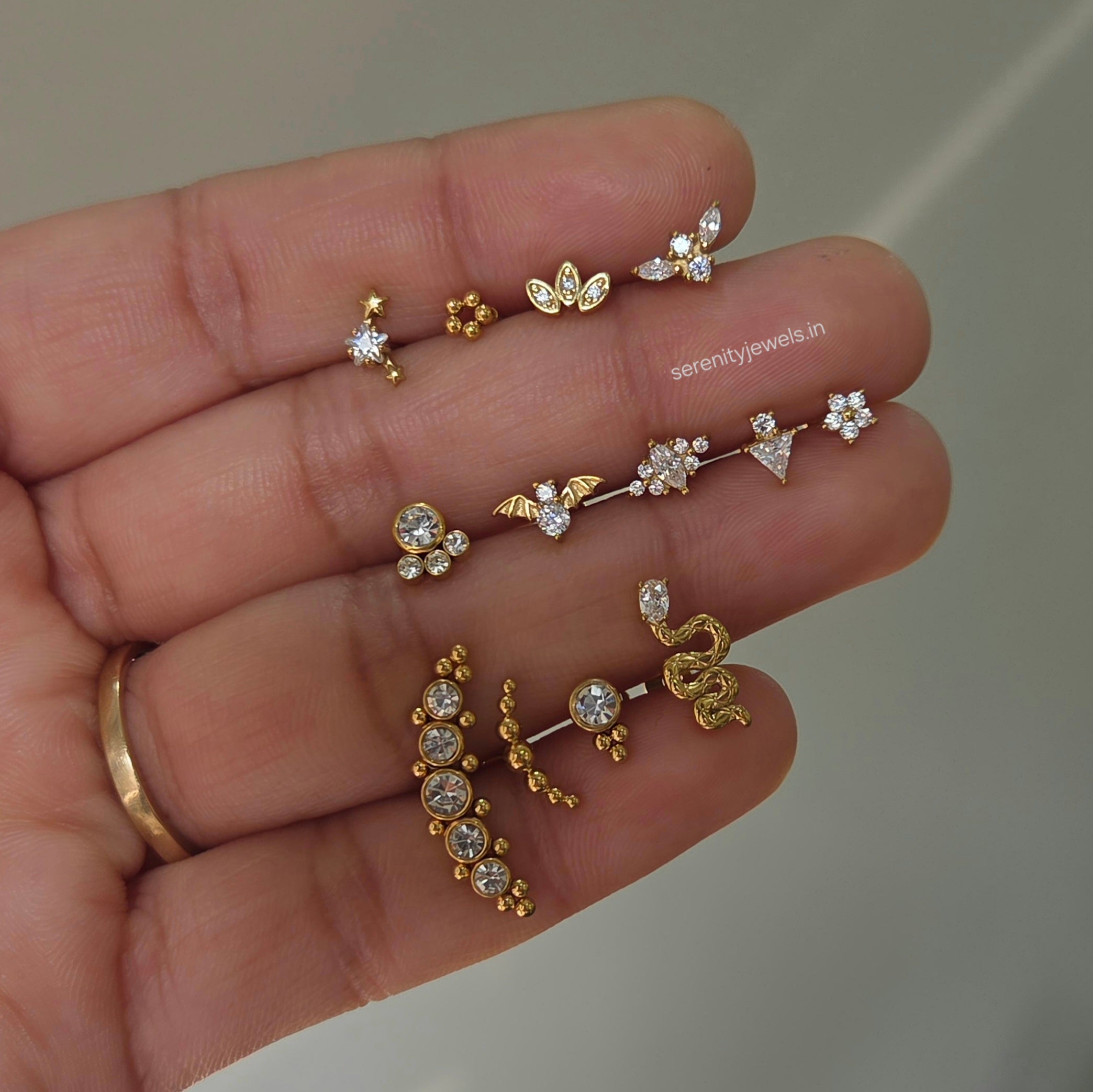 Amelia Flat Studs - PAIR