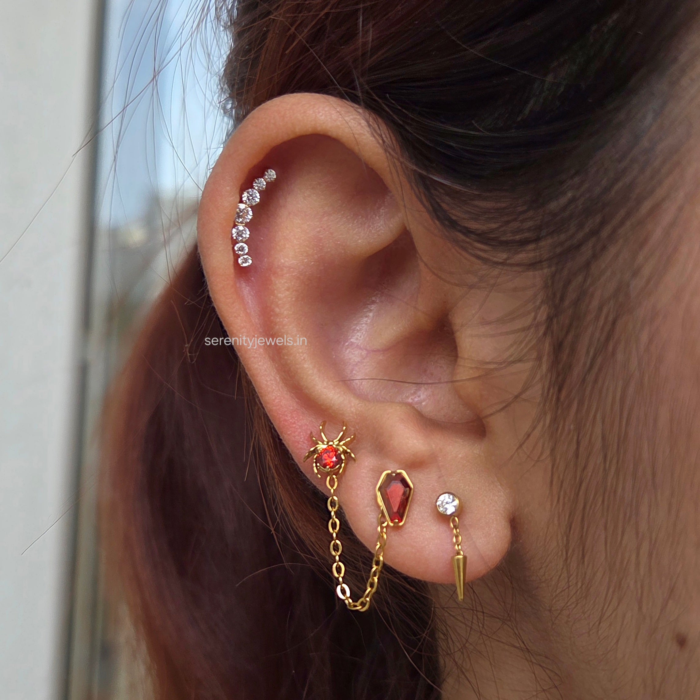 Signature Climber Titanium Flat Studs - PAIR