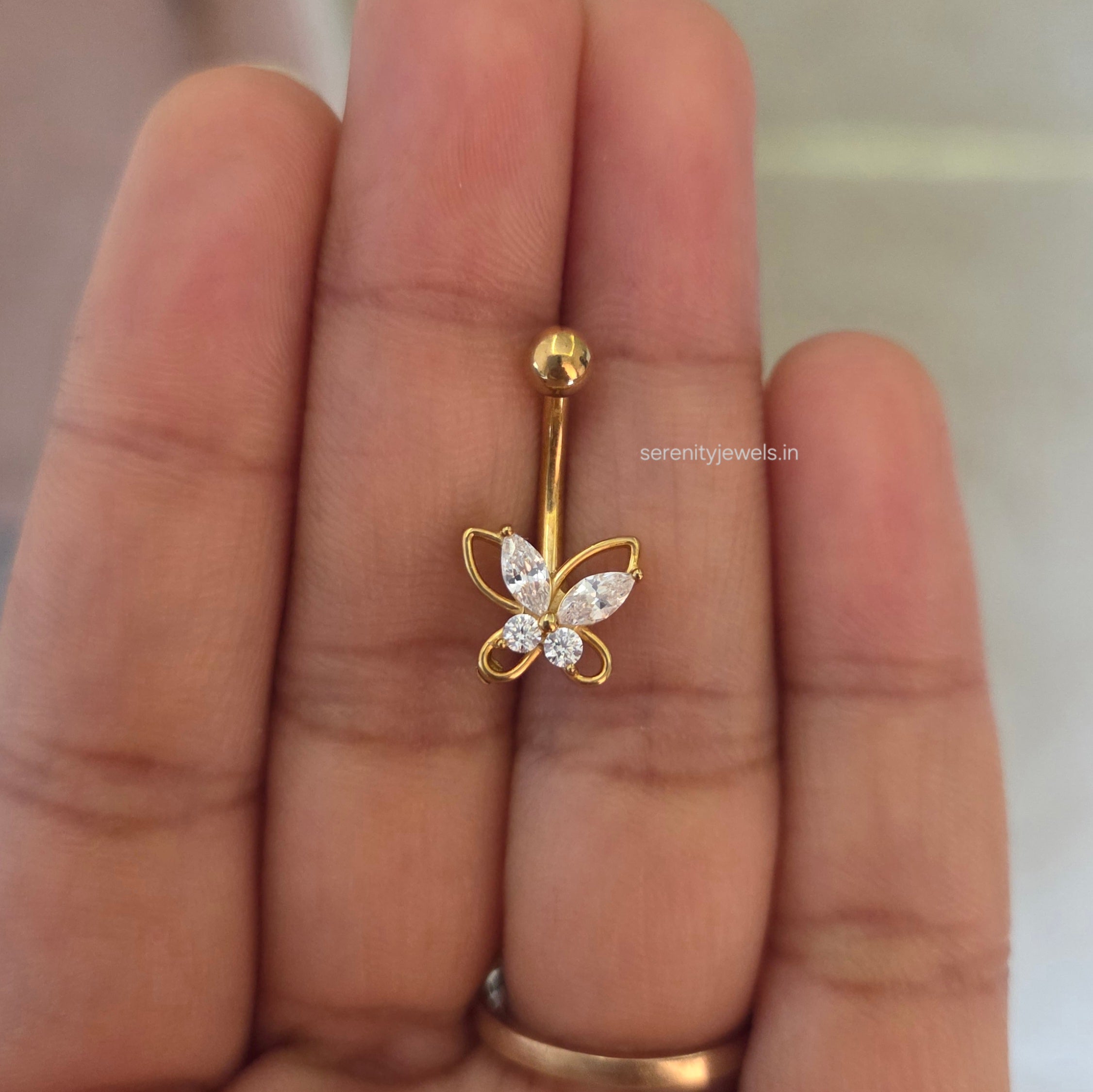 Lumi Butterfly Belly Stud - SINGLE