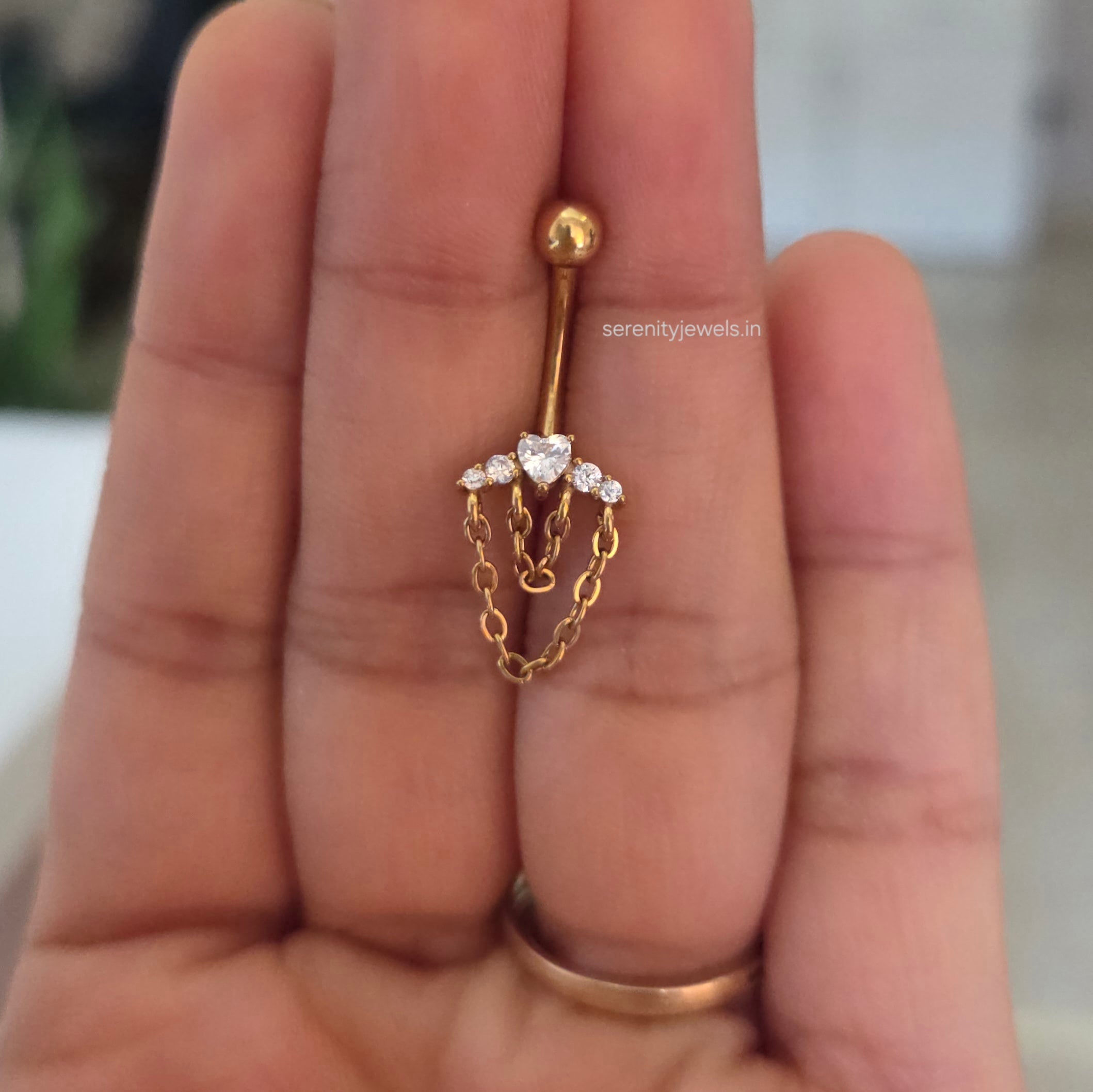 Princess Drape Belly Stud - SINGLE