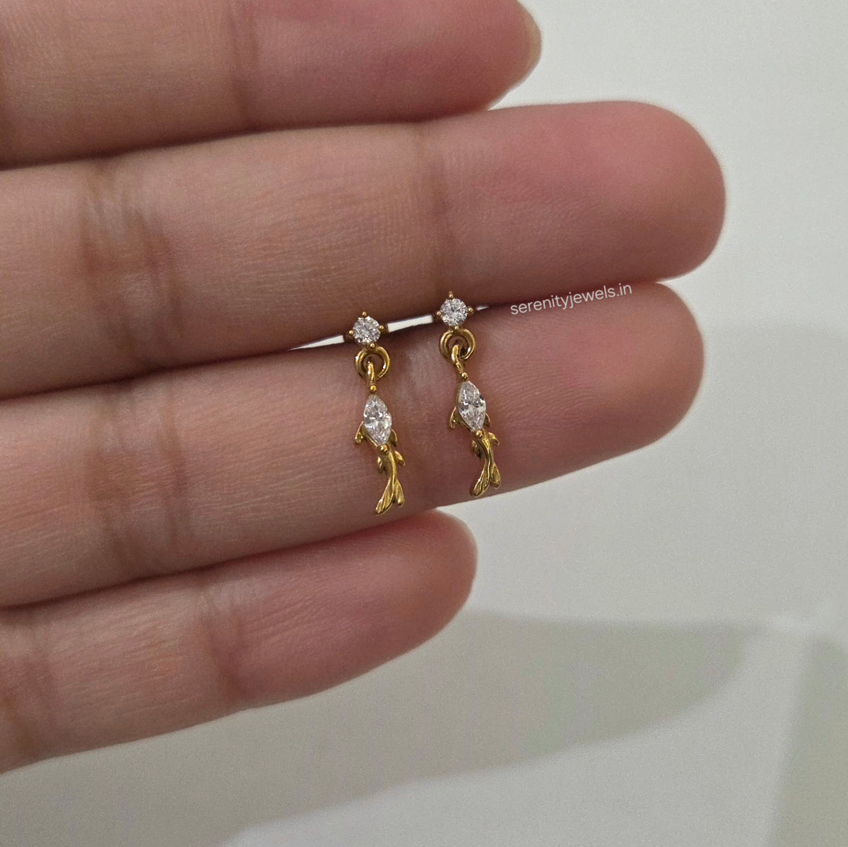 Koi Hanging Flat Studs - PAIR