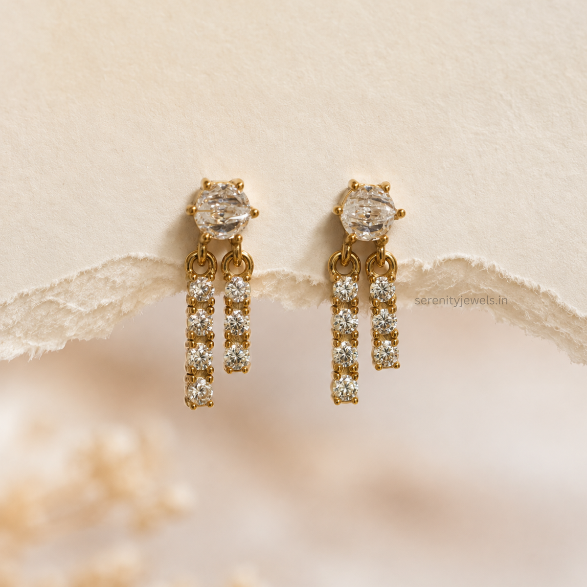 Crystal Chandelier Flat Studs - PAIR