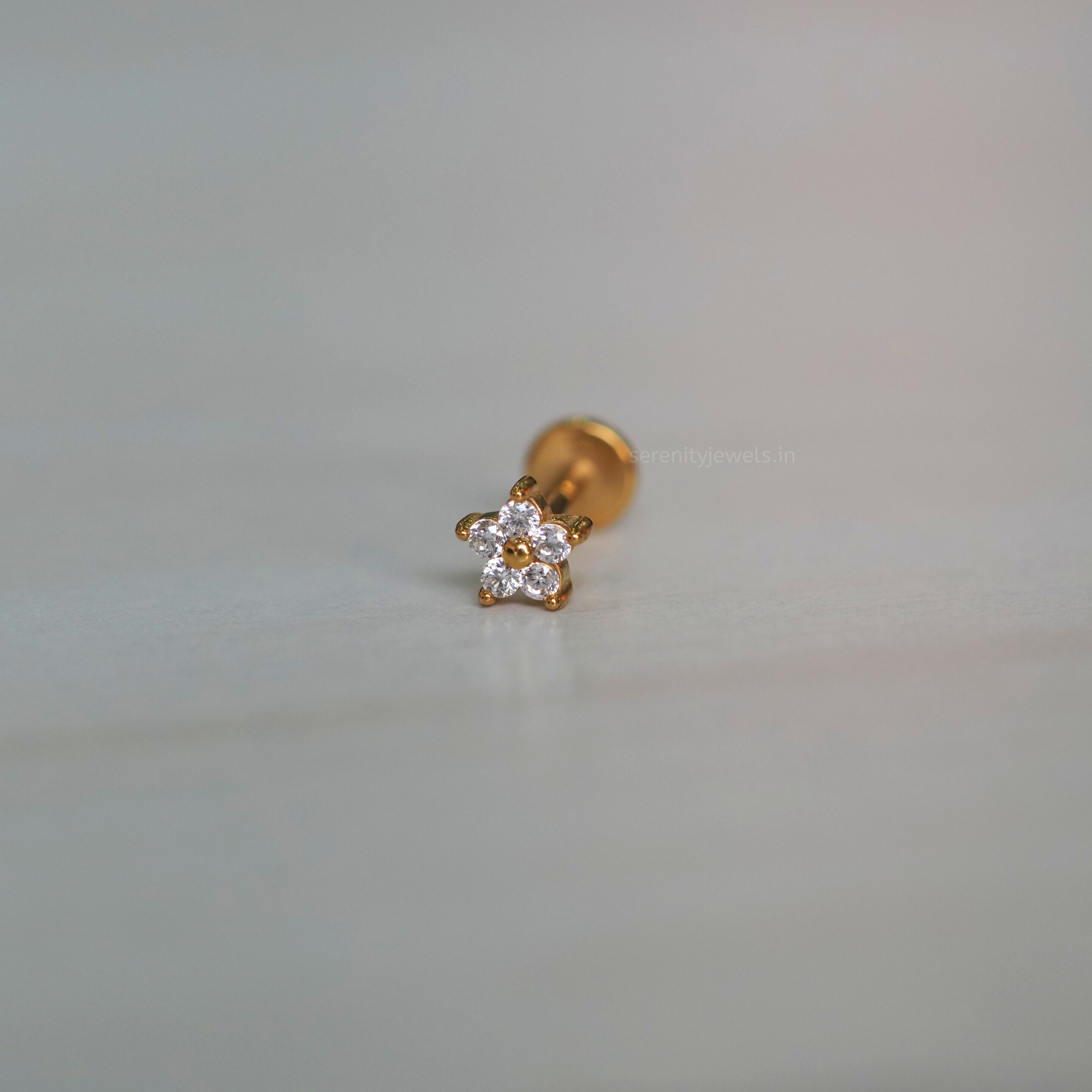 Mini Flora Flat Studs - PAIR