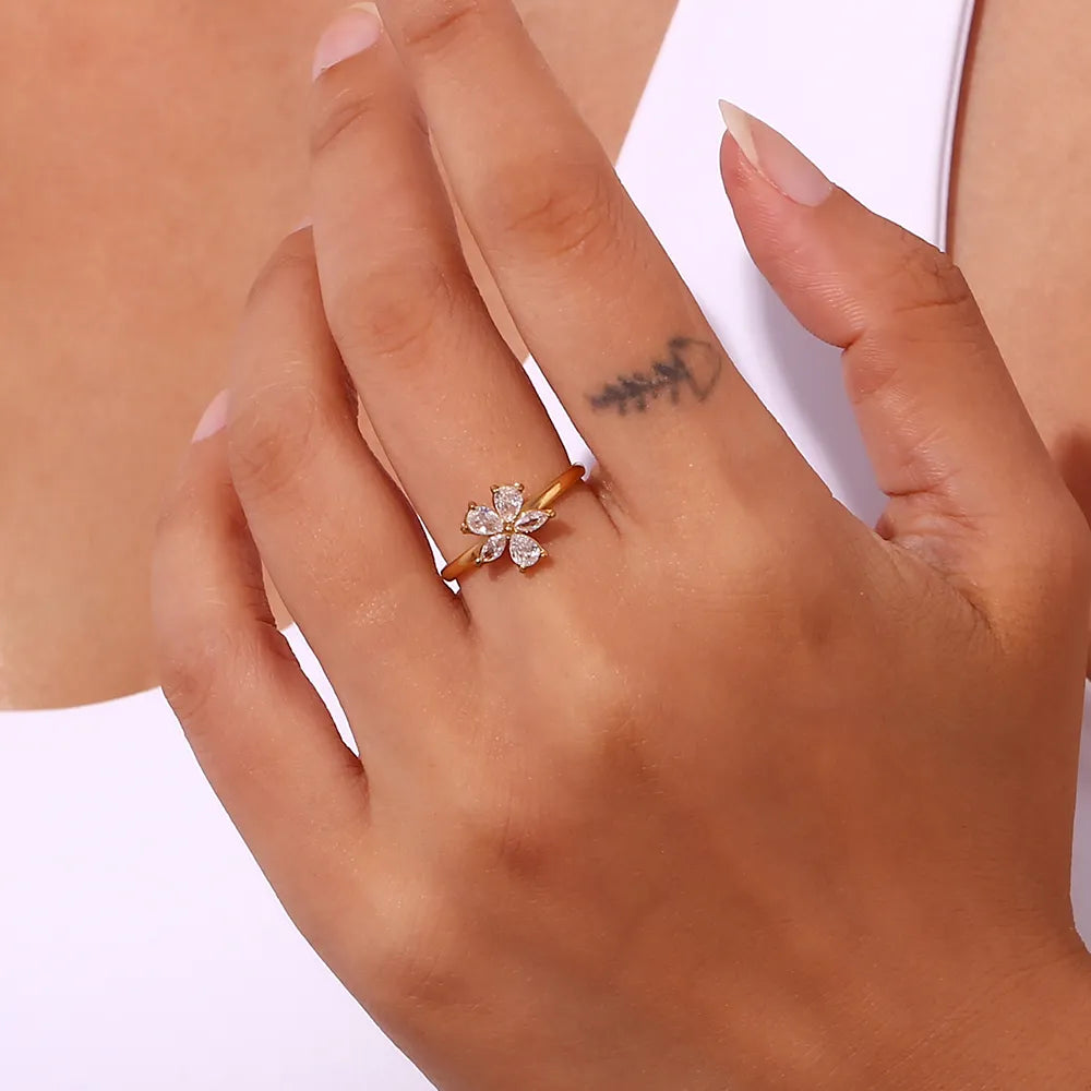 Flower Open Ring