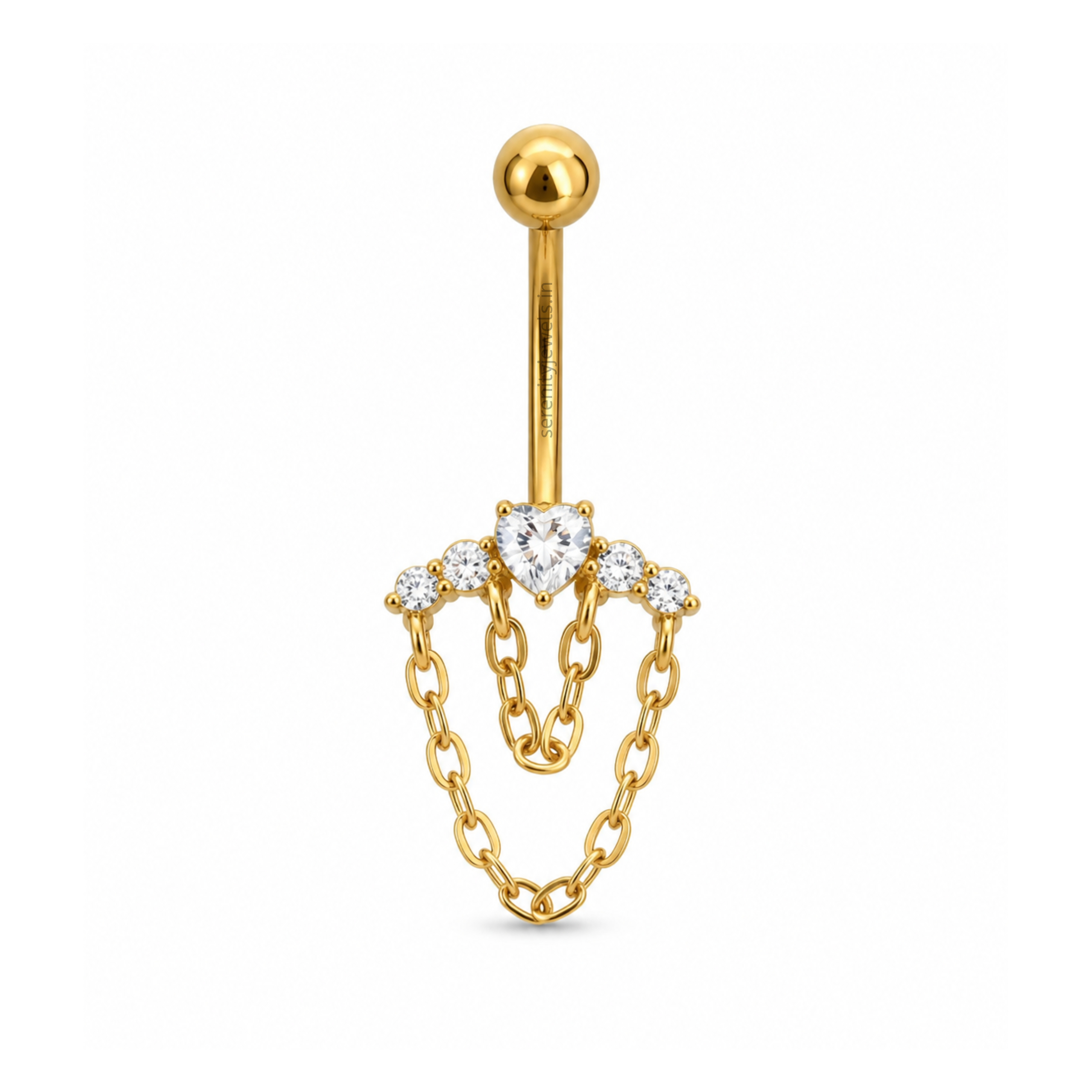 Princess Drape Belly Stud - SINGLE