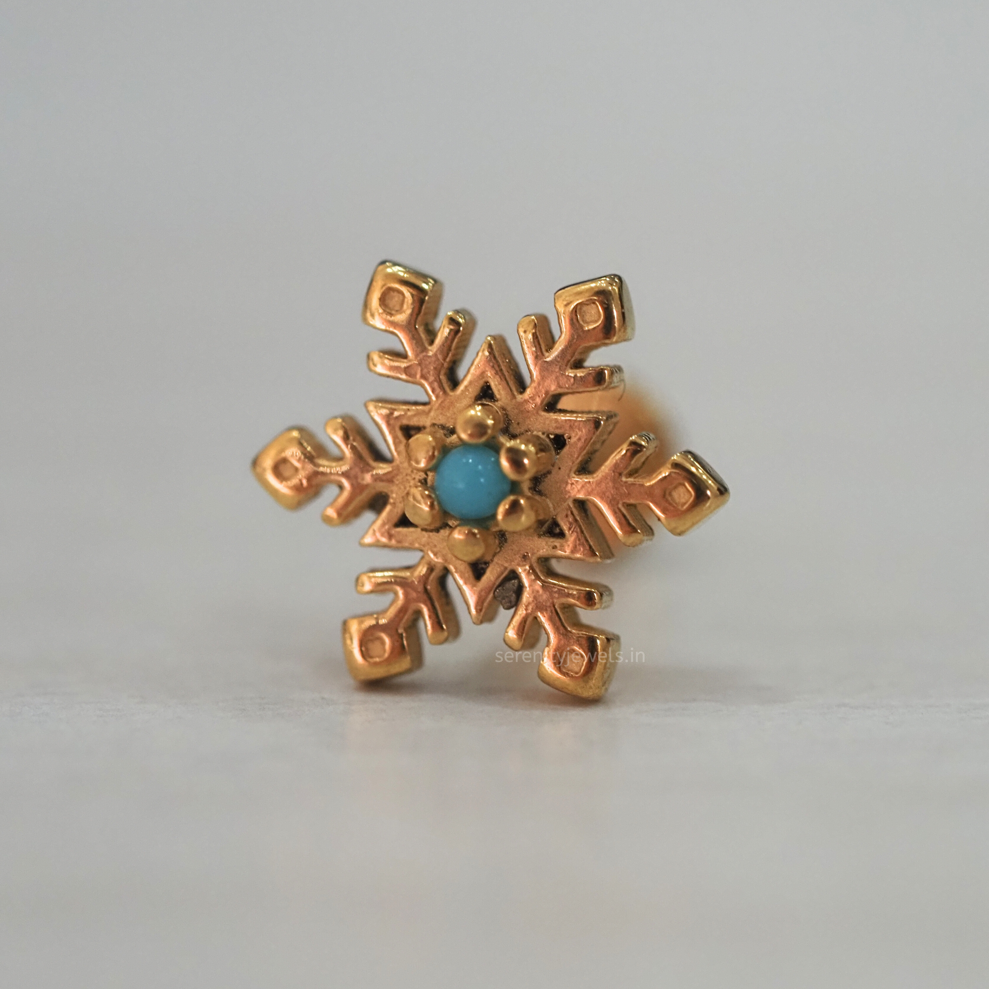 Akaza Turqoise Flat Studs - PAIR
