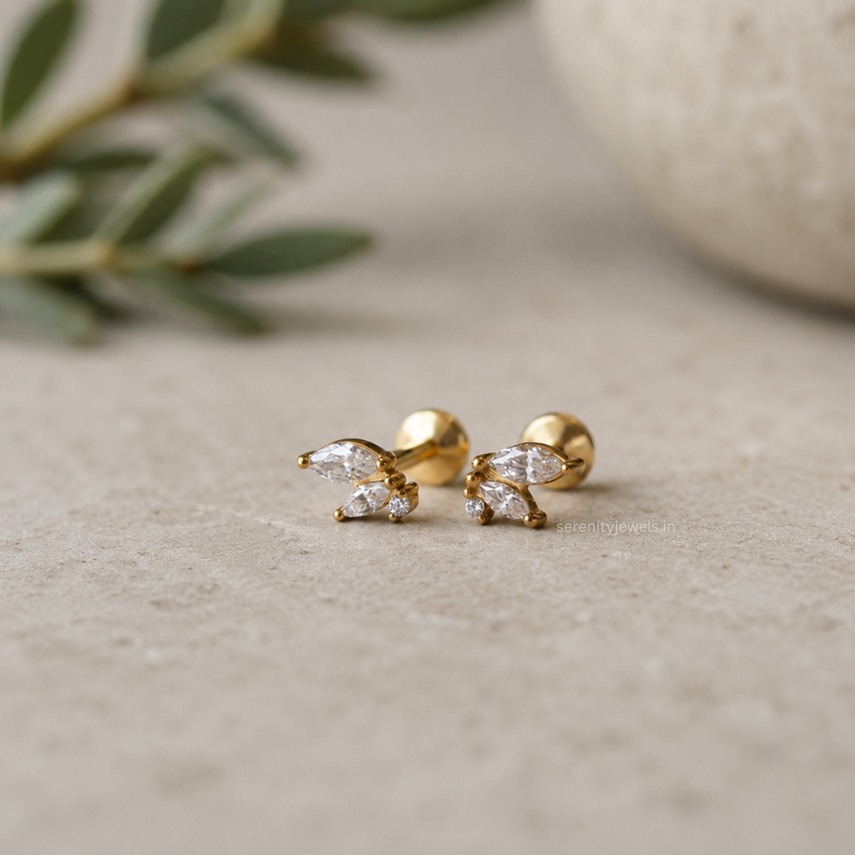 Sunfyre Flat Studs - PAIR