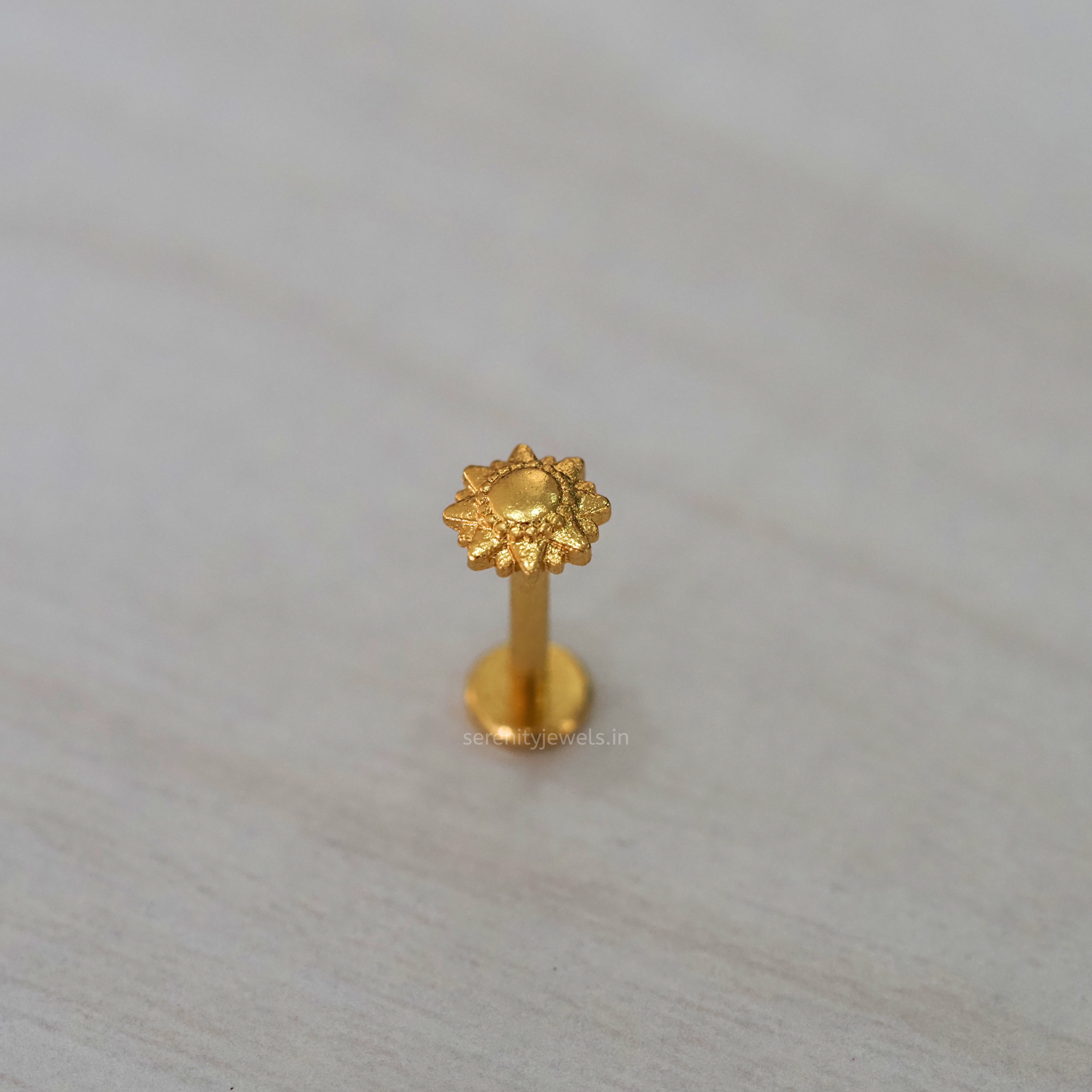 Sun Flat Stud - PAIR