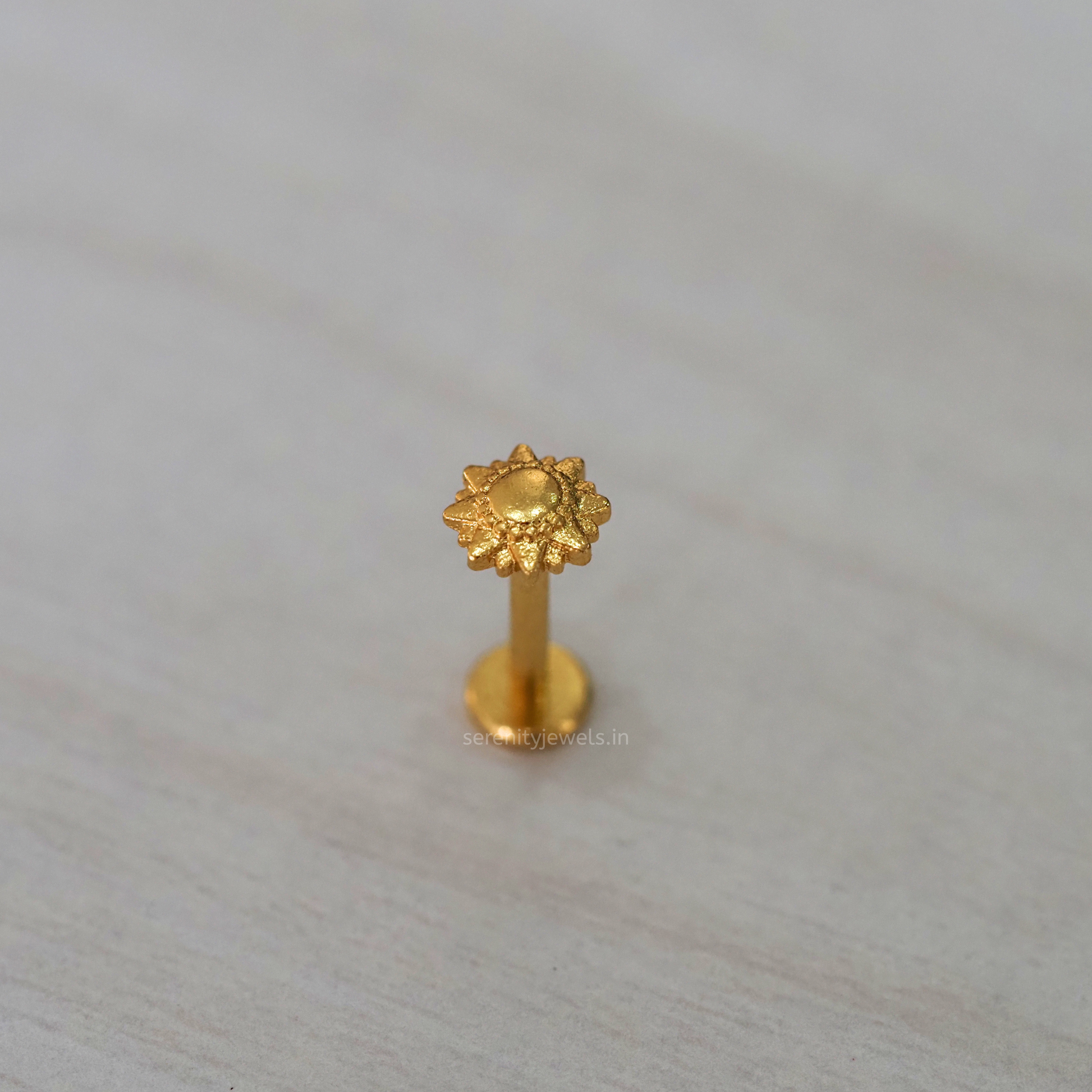 Sun Flat Stud - PAIR