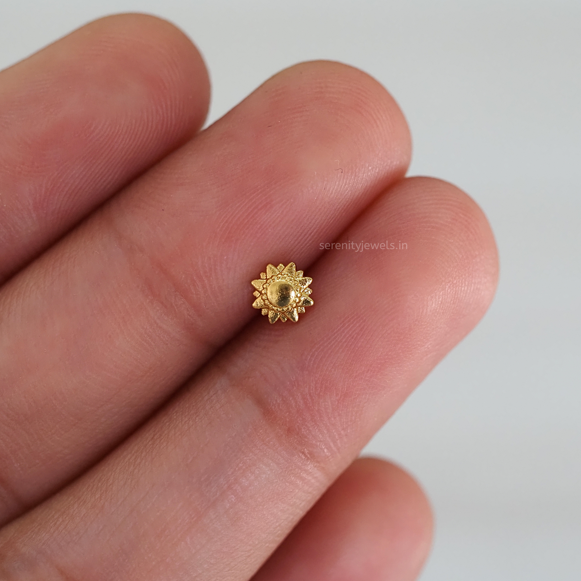 Sun Flat Stud - PAIR