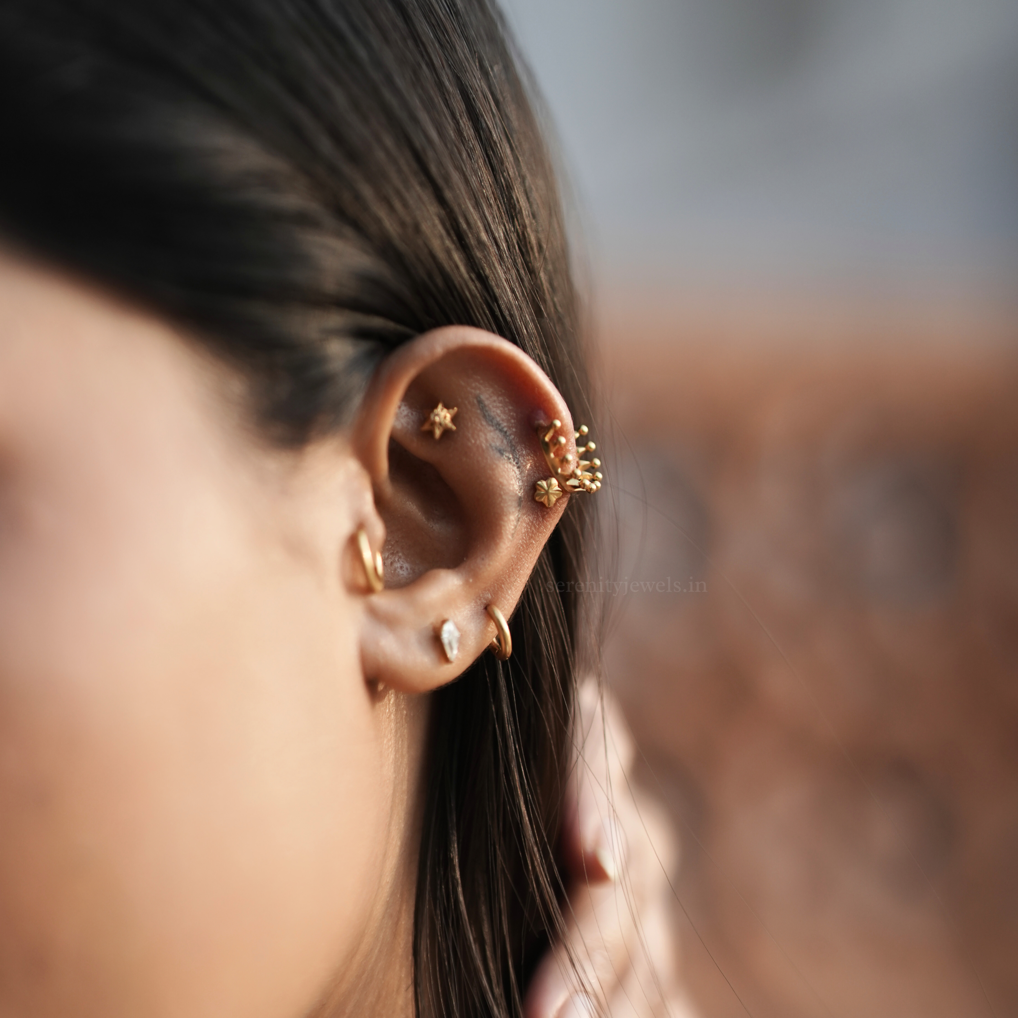 Ignis Titanium Flat Studs - PAIR