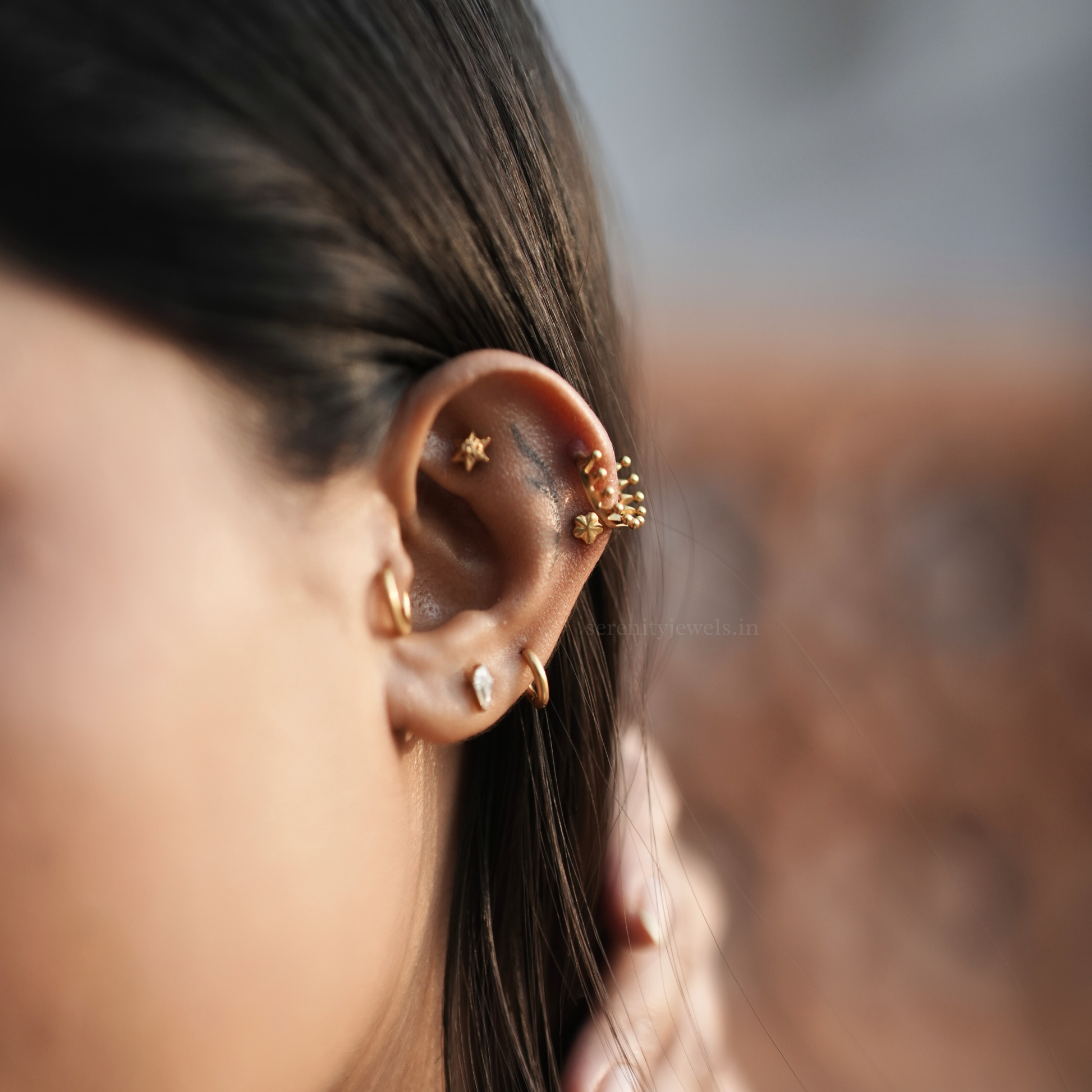 Ignis Titanium Flat Studs - PAIR