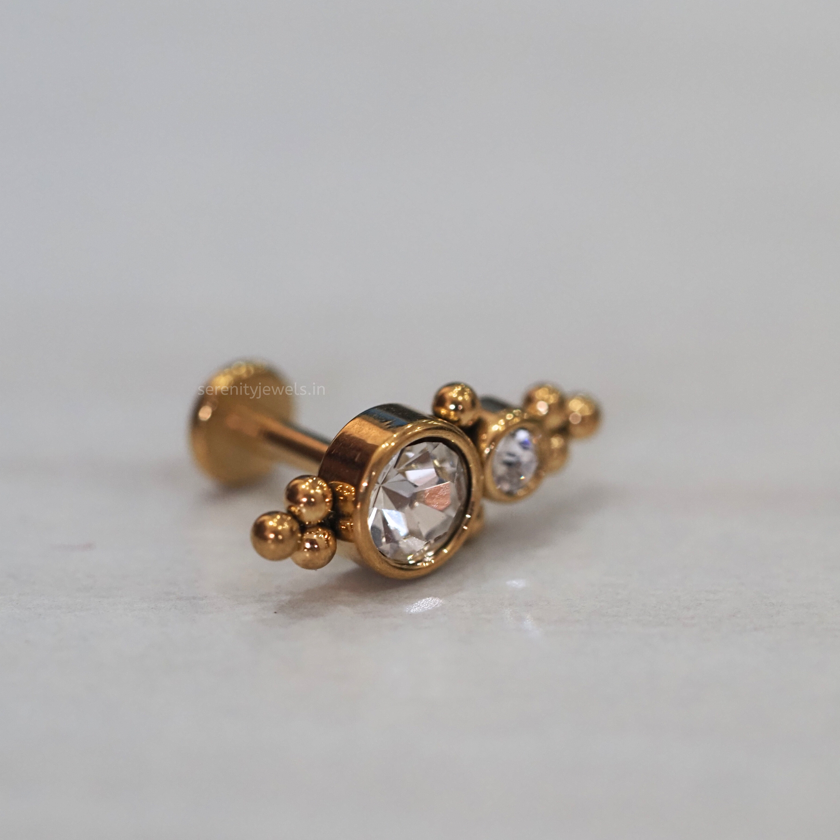 Althea Flat Studs - PAIR