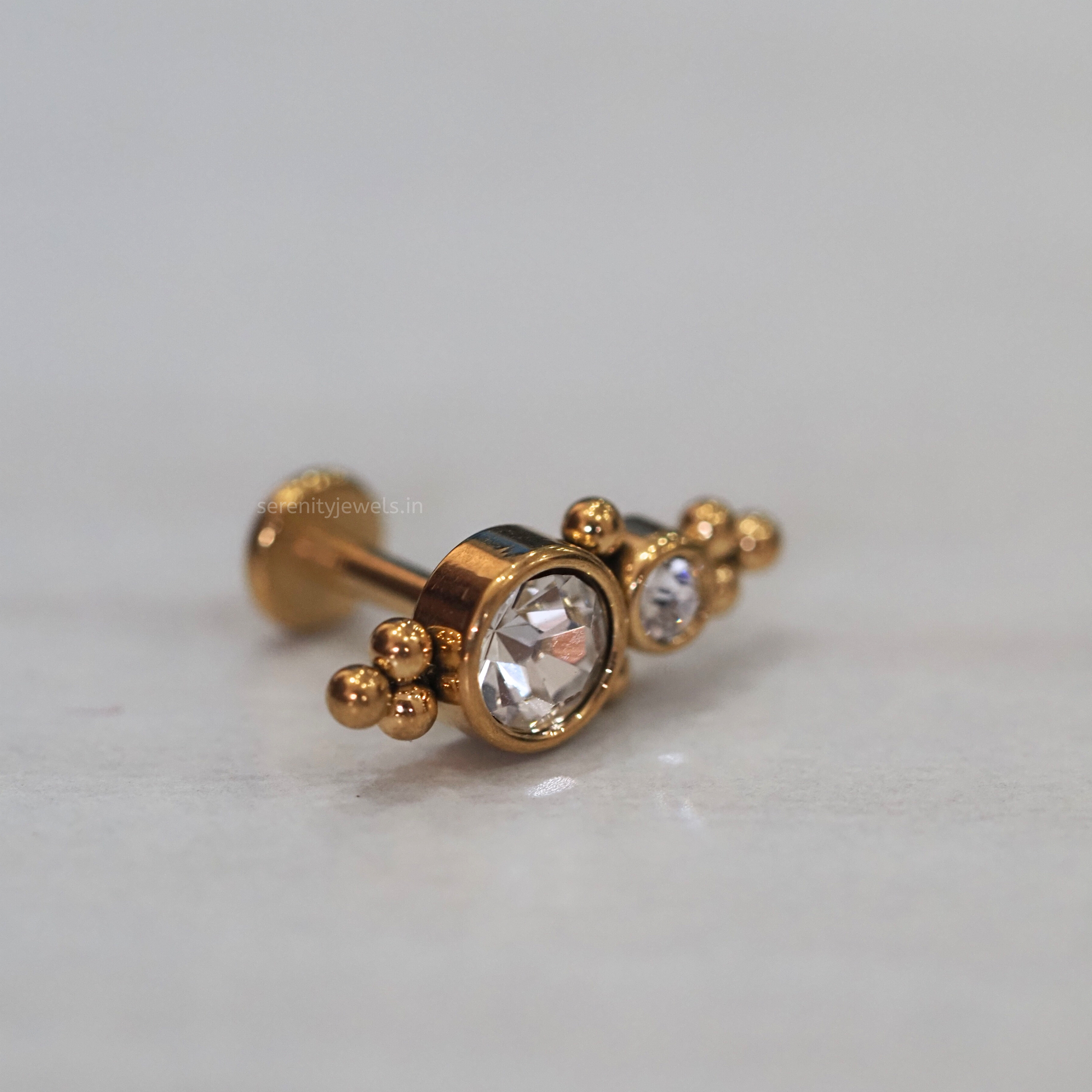 Althea Flat Studs - PAIR
